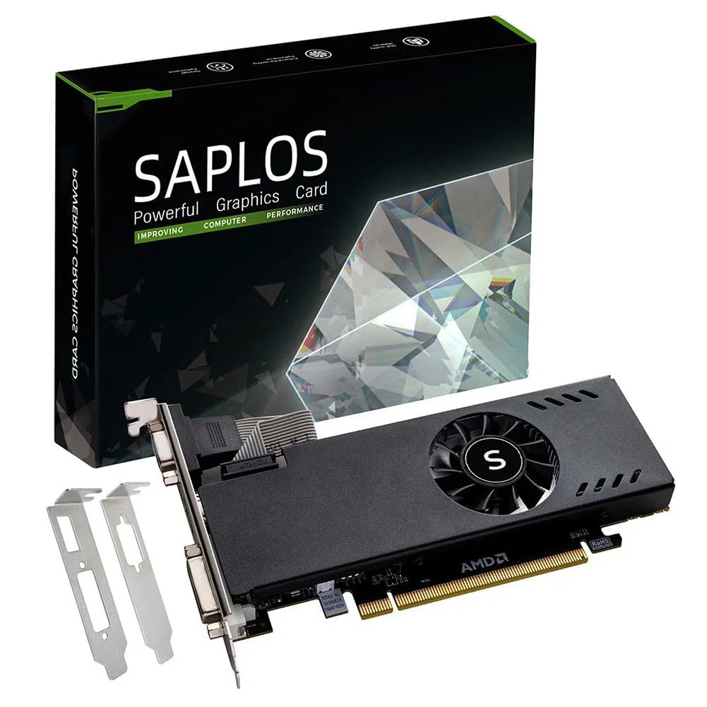 Radeon RX 550 Low Profile Carte Graphique, 4 Go GDDR5 128-bit, VGA DVI-D HDMI, PC Video Card, Affichage 4K, DirectX 12