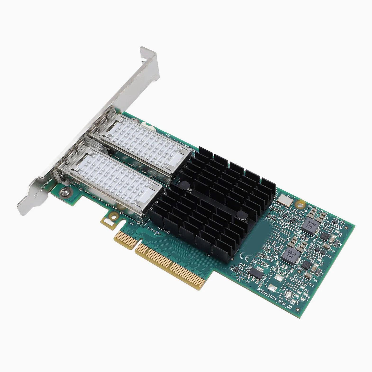 PUSOKEI Adaptateur Ethernet PCI Express Connexion Stable pour InfiniBand et Ethernet avec Deux Ports pour Ponts de Centre de Données, adapté aux Cloud Privés et au Calcul Haute Performance