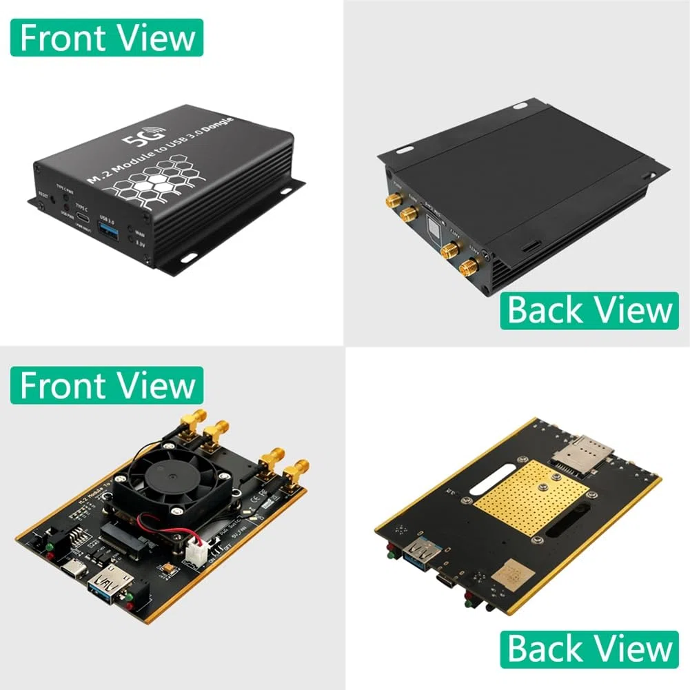 Module M.2 NGFF 4G/5G vers USB 3.0 Adaptateur M2 Carte WiFi Convertisseur Riser Board avec Antenne Refroidisseur Ventilateur Emplacement pour Carte SIM Installation Facile