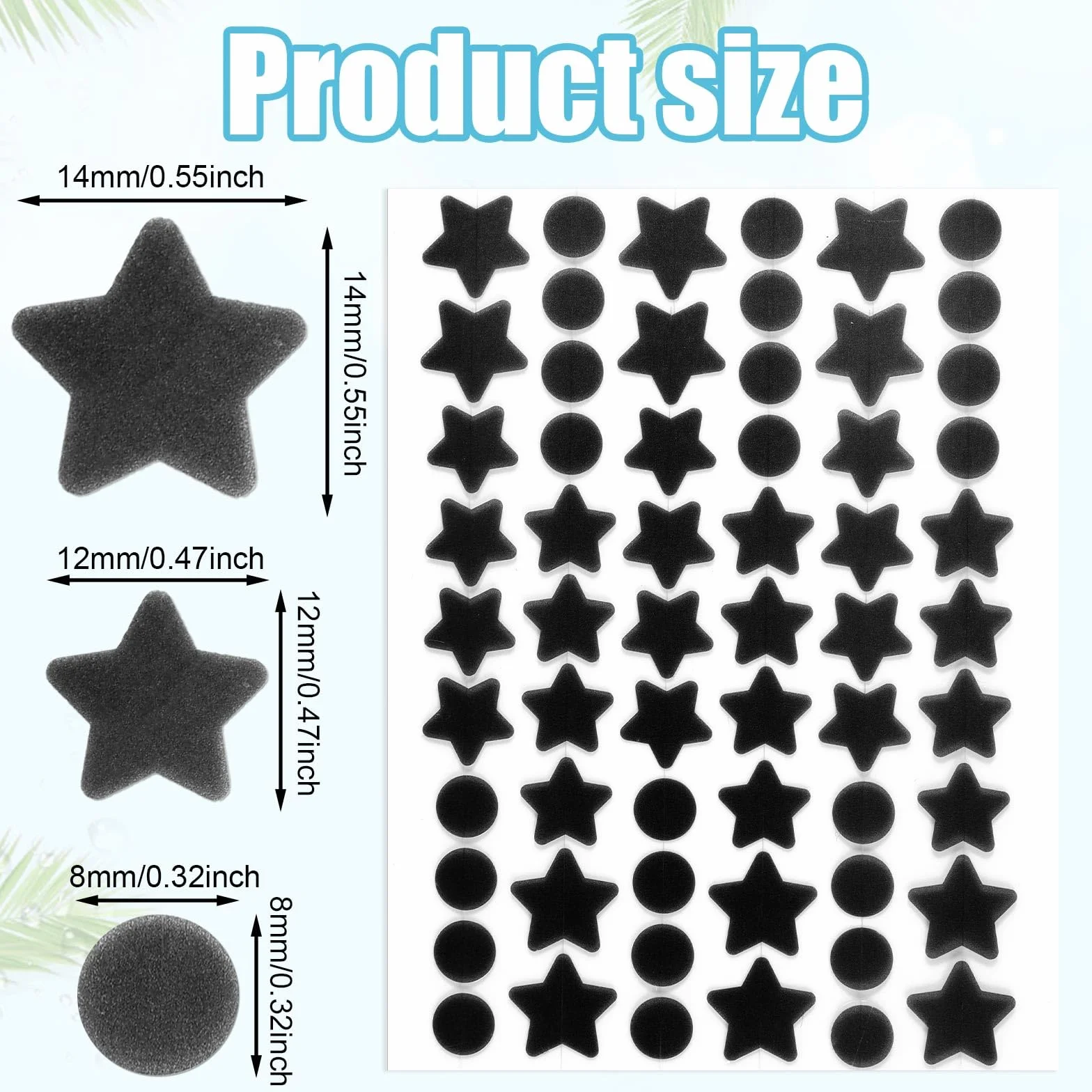 Patchs Anti-Boutons Noirs 600pcs, Cache-Boutons Ronds Visage, Patchs Anti-Acné en Forme d'Étoile