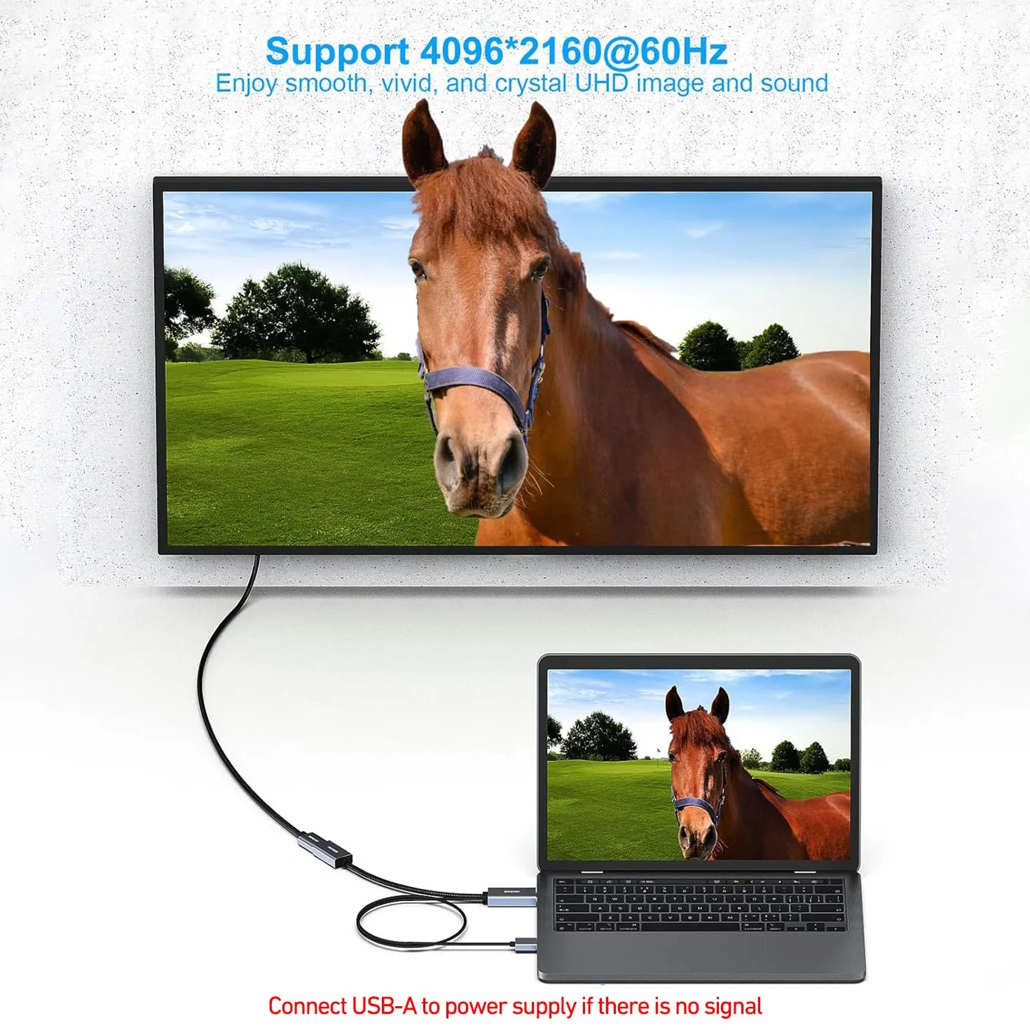 BENFEI Adaptateur HDMI vers DisplayPort 4K@60Hz 2K@144Hz 1080P@165Hz