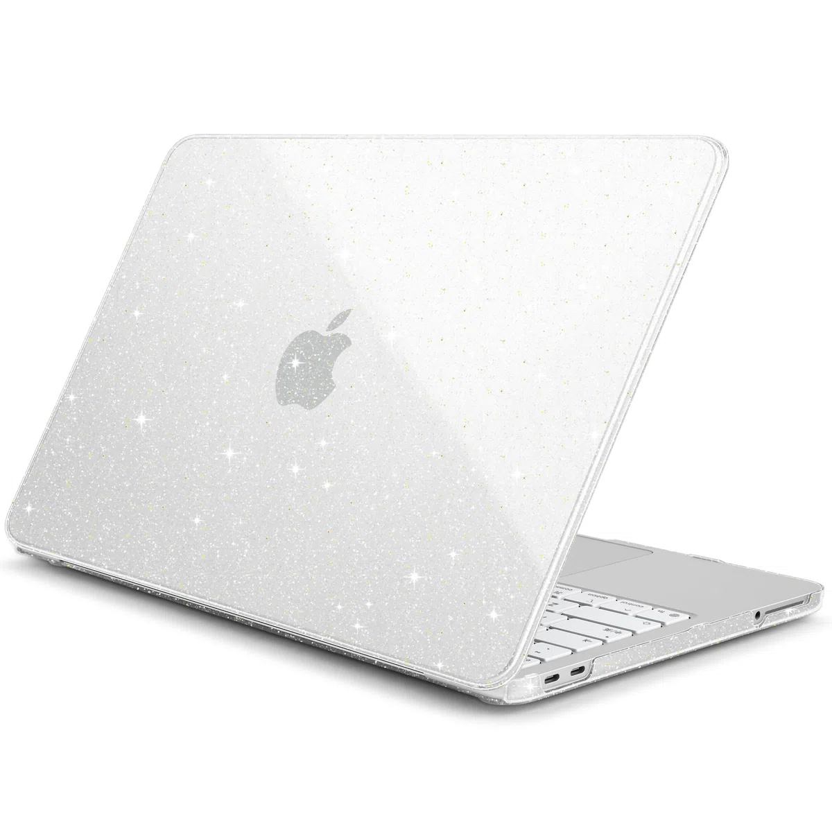 Coque rigide à paillettes pour MacBook Neo 13" version 2026, modèle A3404, avec protection de clavier, 2 housses de webcam et adaptateur USB, lot 5 en 1 pour femmes et filles, paillettes