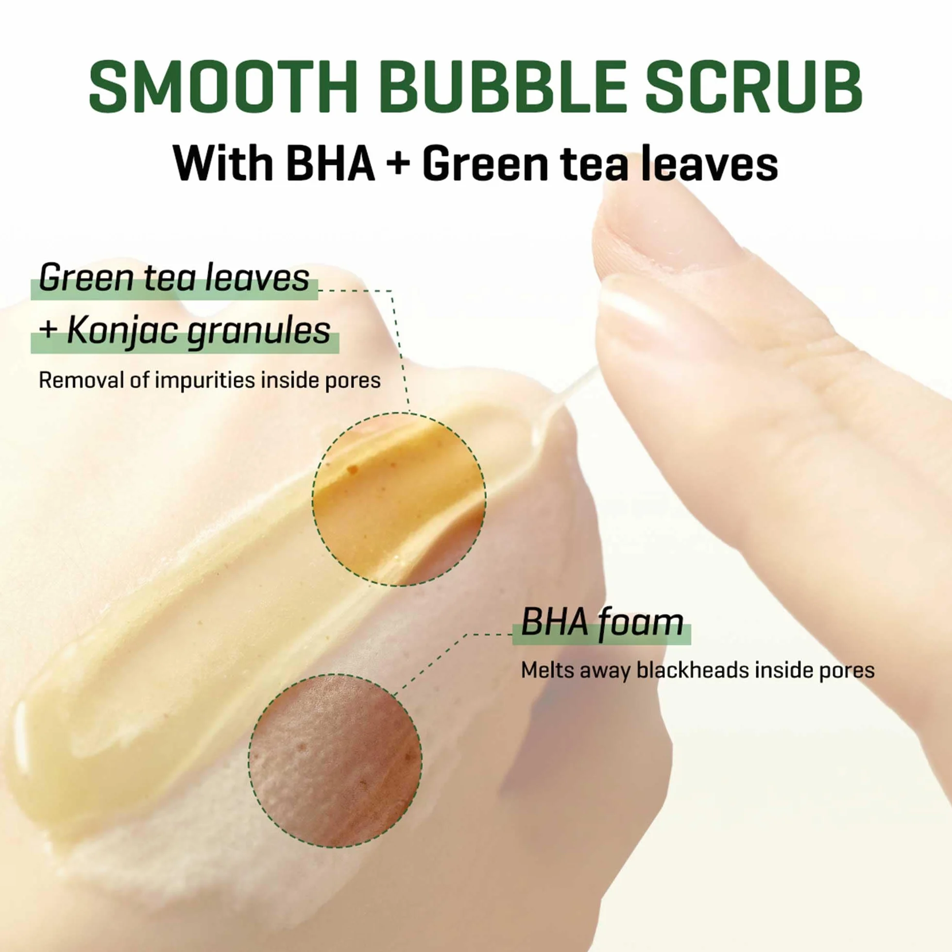 SOME BY MI Bye Bye Blackhead 30 Days Miracle Green Tea Bubble Cleanser 120g Nettoyant visage moussant au thé vert Réduit points noirs affine pores