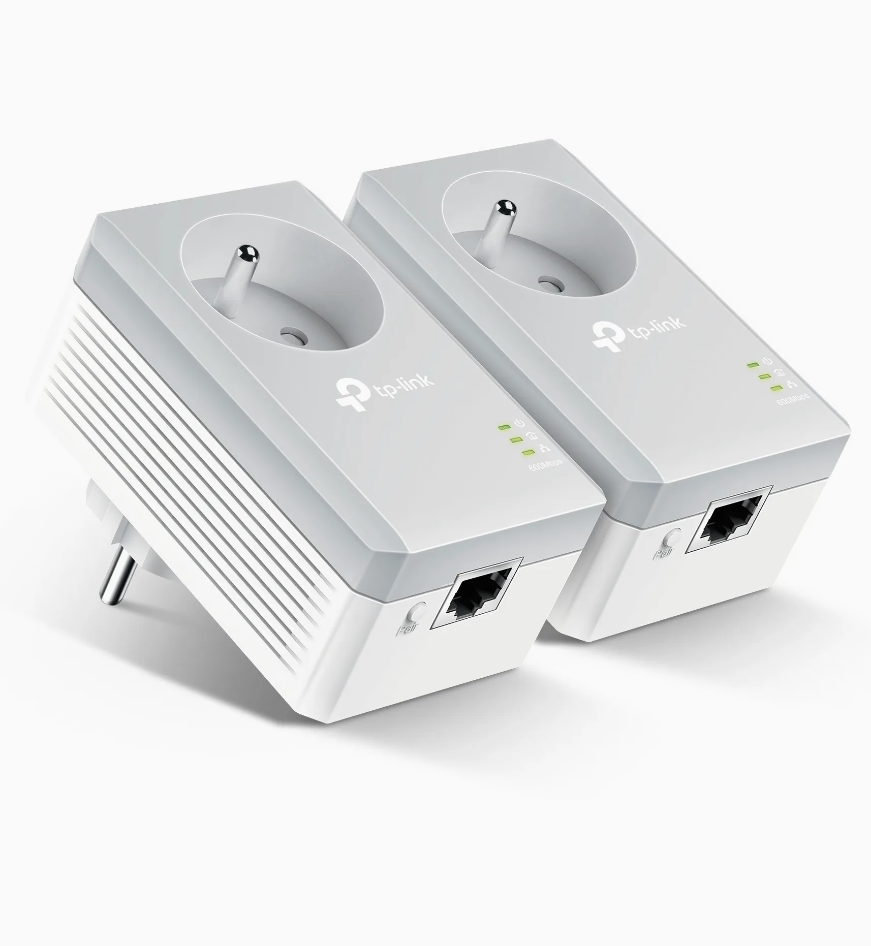 TP-Link CPL 600Mbps + CPL WiFi 300 Mbps avec Ports Ethernet, Prise CPL Kit de 2 & CPL 600 Mbps avec Prise Intégrée et Ports Ethernet, Prise CPL Kit de 2