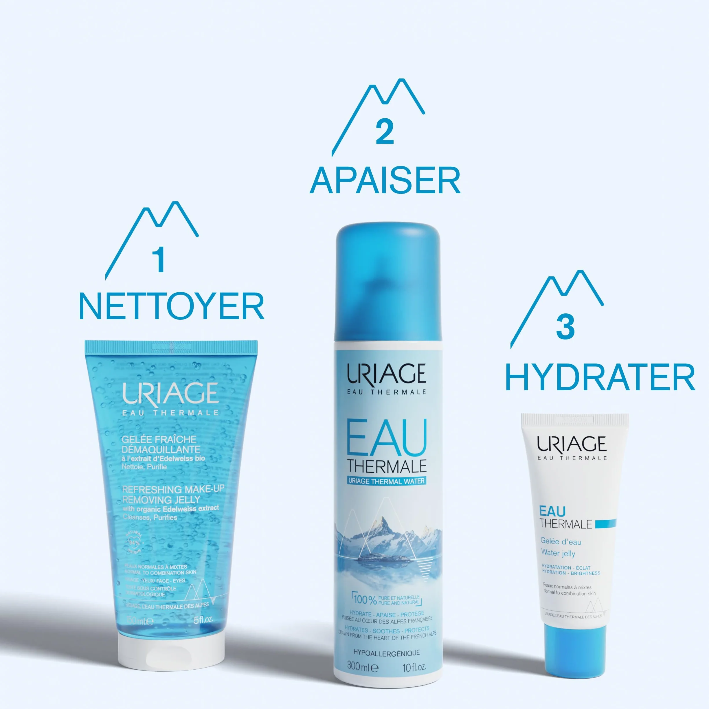 Uriage Gelée Démaquillante Rafraîchissante 150ml - Nettoie, Hydrate, Apaise