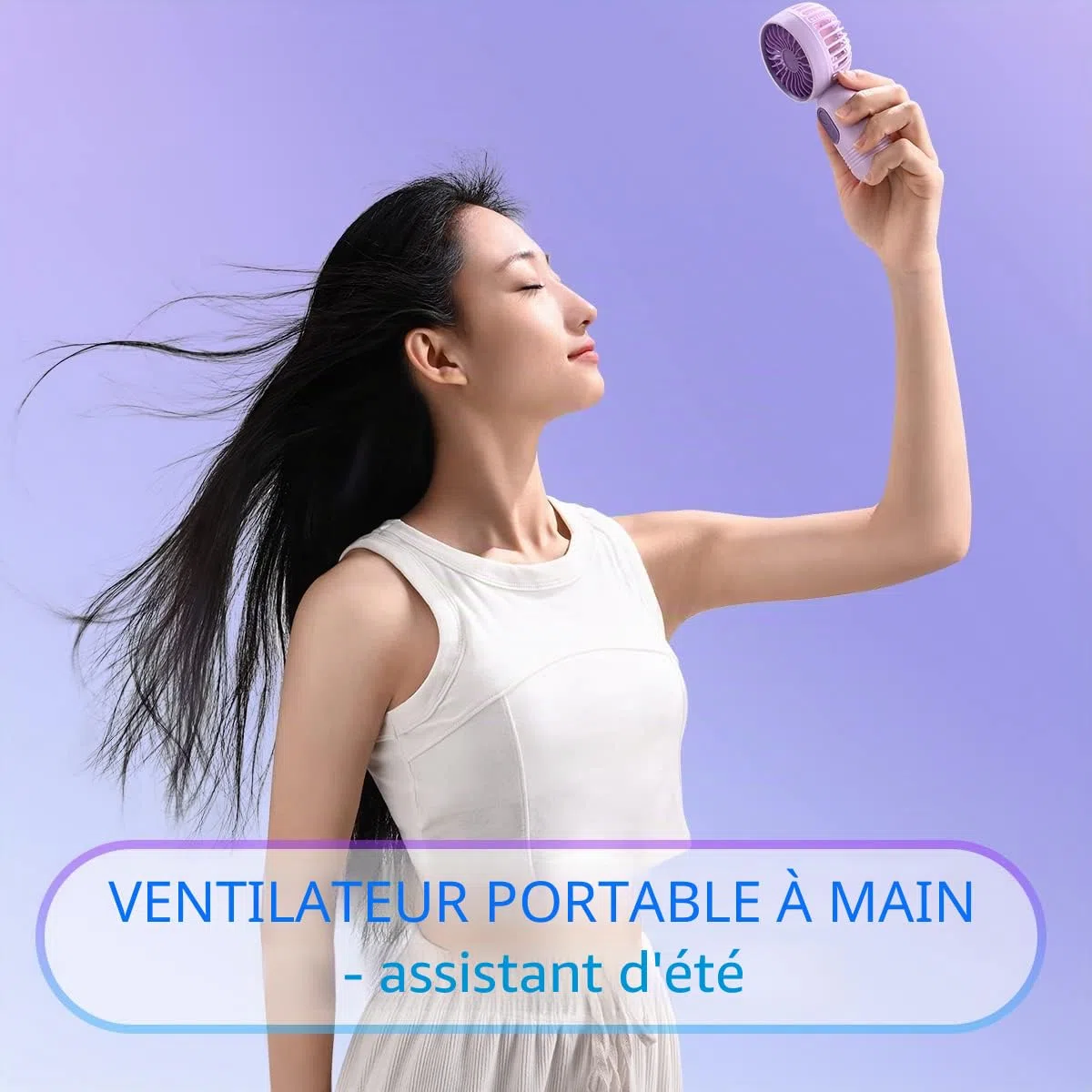 Mini ventilateur portable de 6 unités, joli ventilateur de main fonctionnant sur piles, ventilateur personnel léger et petit avec 3 vitesses et ventilateur de cils rechargeable par USB pour filles