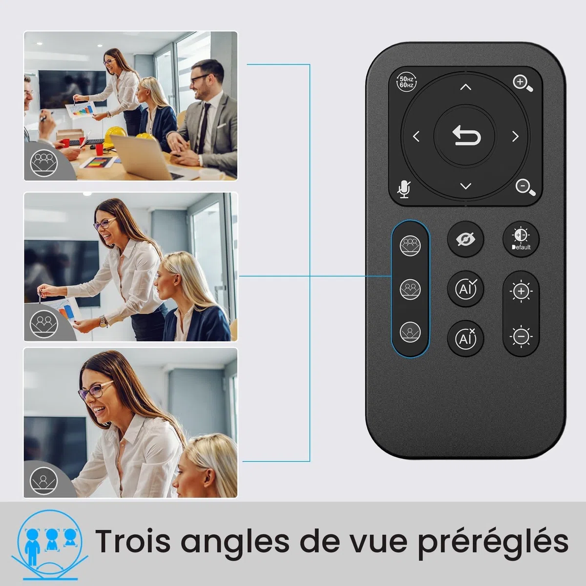 Angetube Webcam en Streaming 4K ave Suivi IA, HDR Modes Spécialisés USB 3.0
