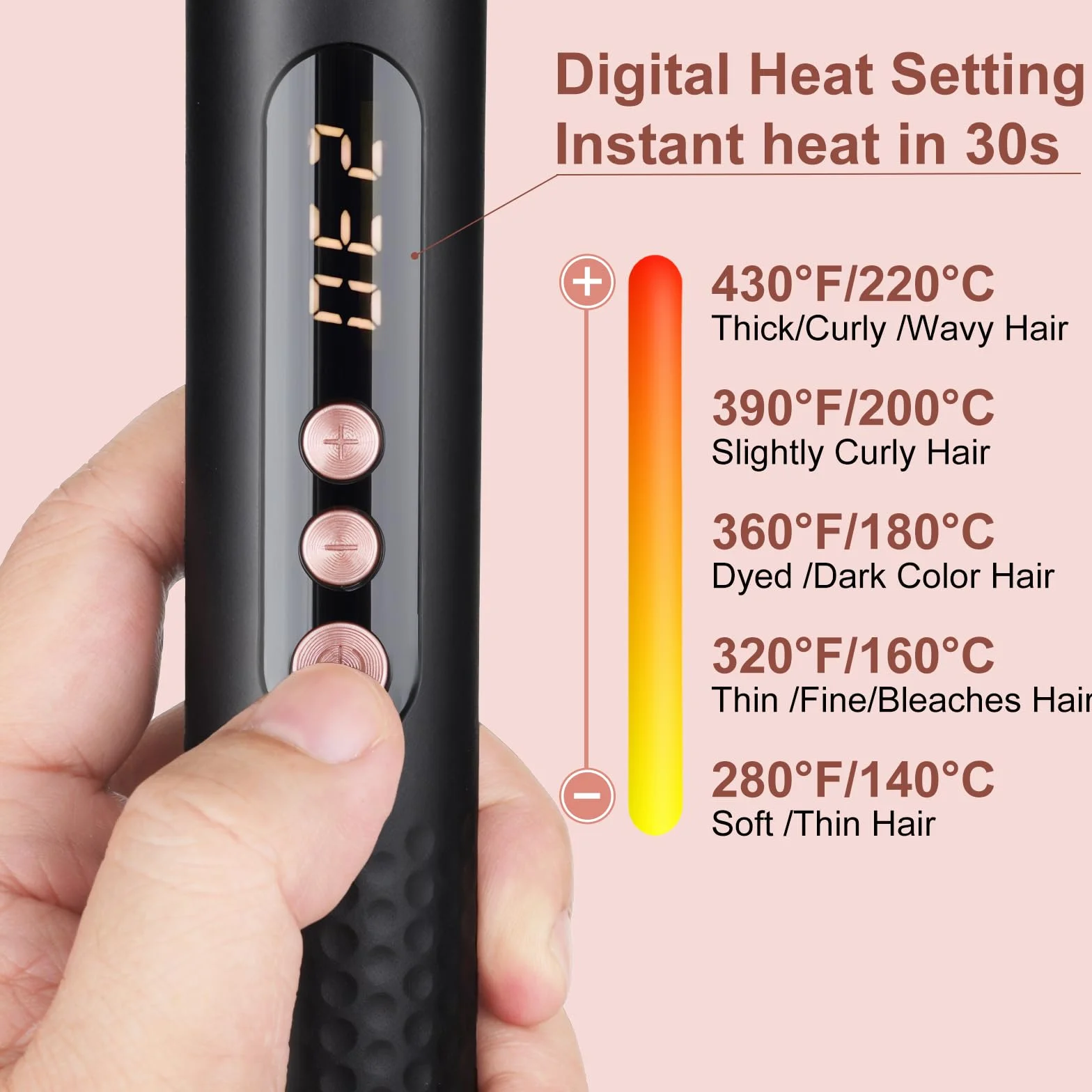 Fer à Friser Céramique 3 en 1 avec Écran LCD 9-32mm Boucleur à Cheveux Multifonction