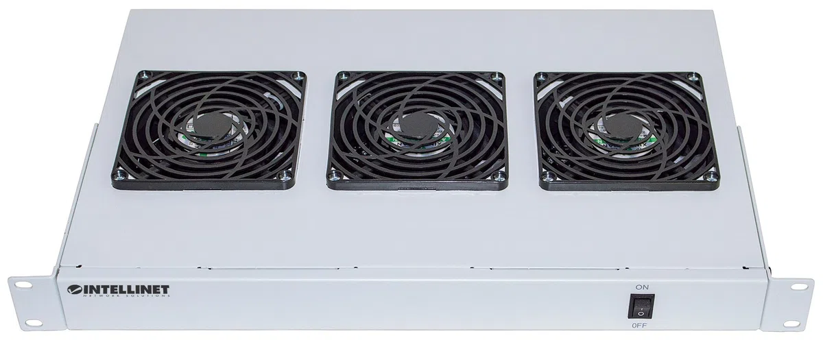 Intellinet - RacK-L?ftereinsatz - Mit 3 Cooling Fans - Wechselstrom 220/240 V - Grau, Ral 7035 - 1u - 48.3 Cm (19")