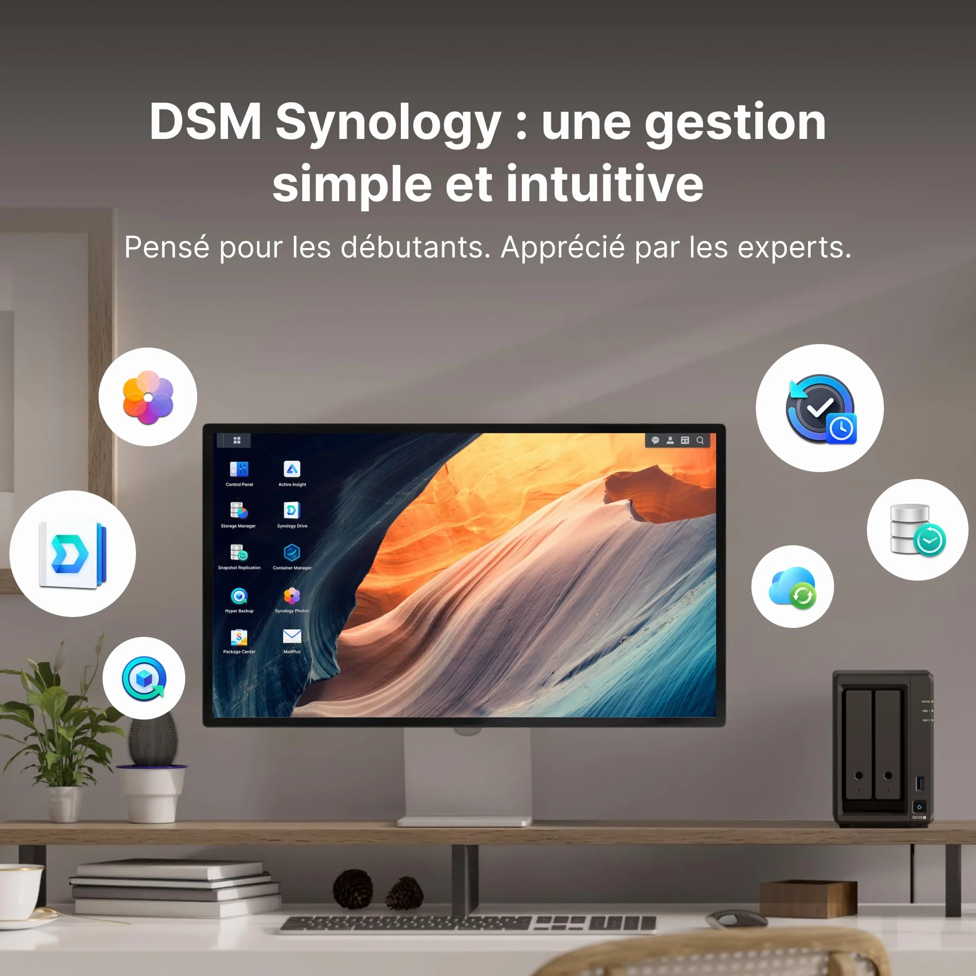 Synology DS725+ NAS 2 Baies 2.5GbE Extensible 7 Baies