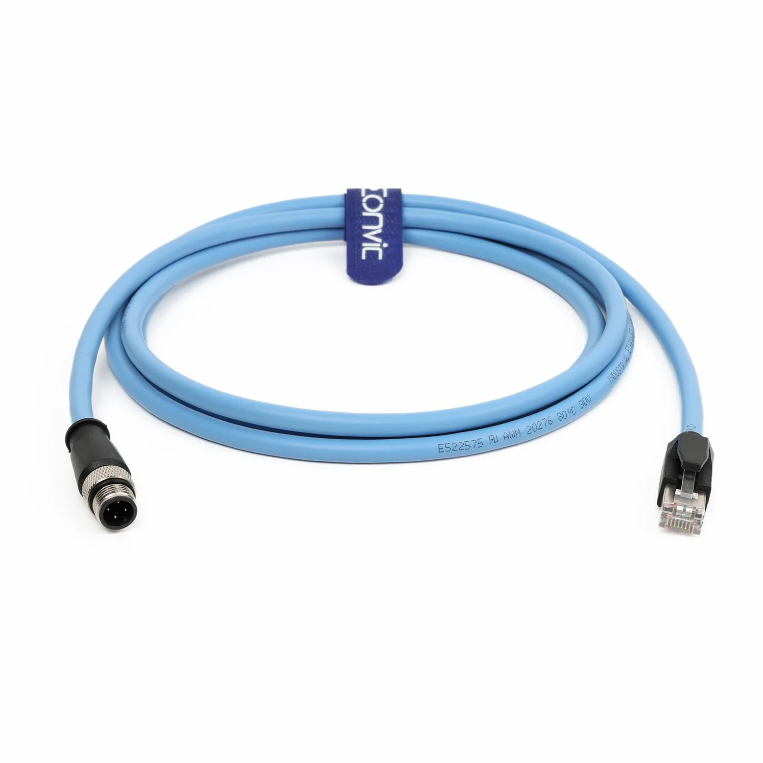 Câble industriel M12 4 broches mâle D code vers RJ45 High Flex Cat6 blindé étanche Ethernet haute vitesse de transfert de données POE PROFINET/EtherNet