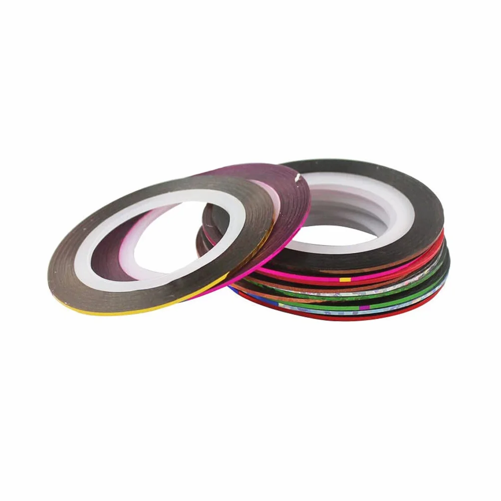 Easy-Go Nail Art Striping Tape 10 Rouleaux Mixed Colours