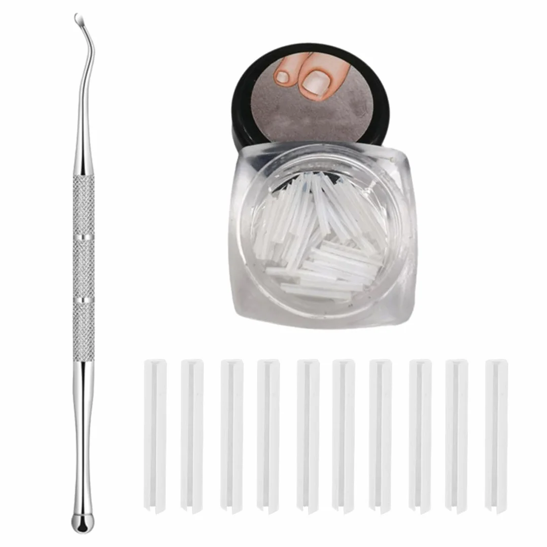 Kit correcteur d'ongles incarnés 50 bandes de redressement avec lève-ongles