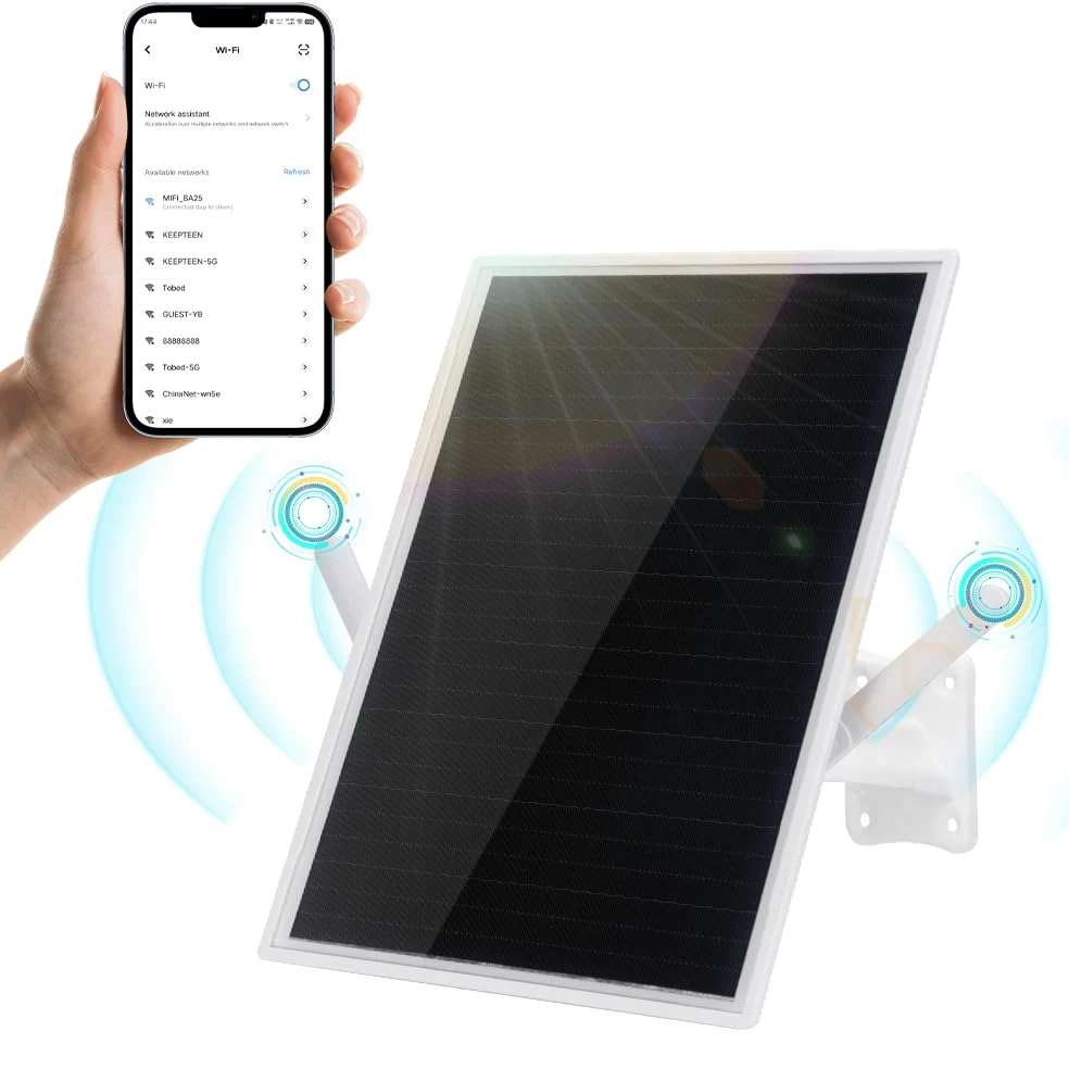 Panneau Solaire pour routeur répéteur WiFi,Panneau Solaire étanche 15W 25000mAh 300Mbps 492ft Coverage WiFi Range Extender WLAN Repeater Wireless Amplifier Solar Router Signal Booster E3