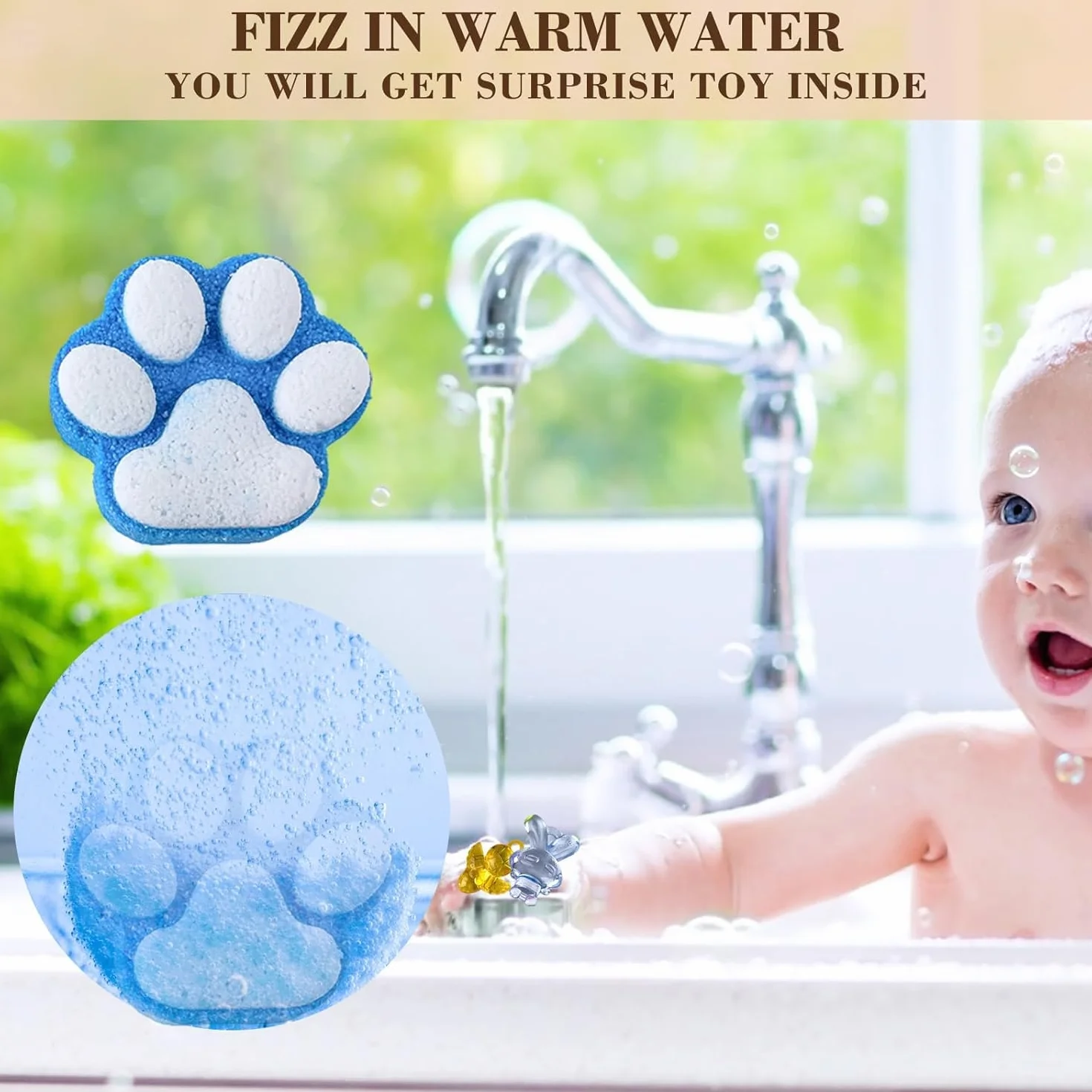 Bombe de bain pour enfants avec jouet surprise 12 pièces artisanales cristaux étincelants kit cadeau SPA Noël anniversaire