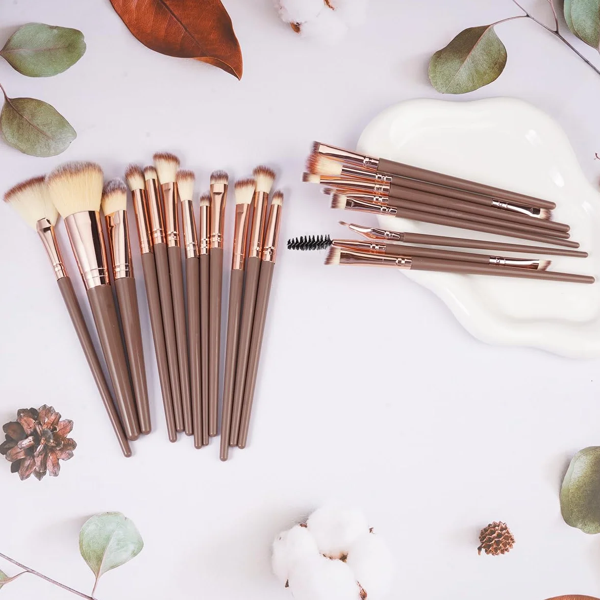 Ensemble De 40 Pinceaux De Maquillage Professionnel, Fibres Synthétiques, Fond De Teint Mélangé