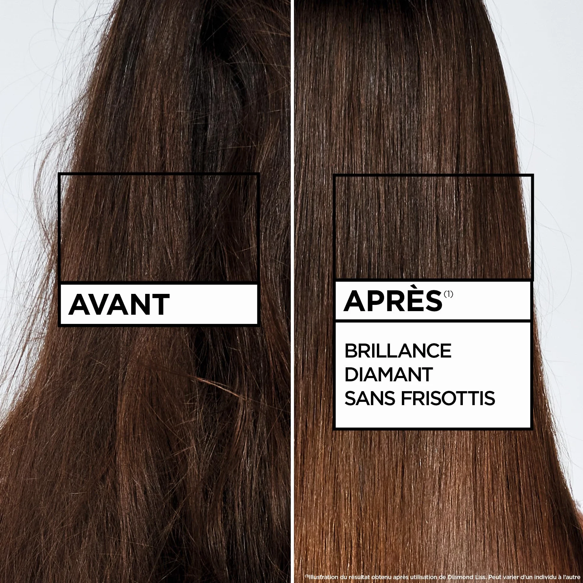 Garnier Fructis Diamond Liss Spray Cheveux Lissant Brillance Diamant Thermo Protecteur Kératine Végétale Huile d'Argan Anti-Frisottis 150 ml