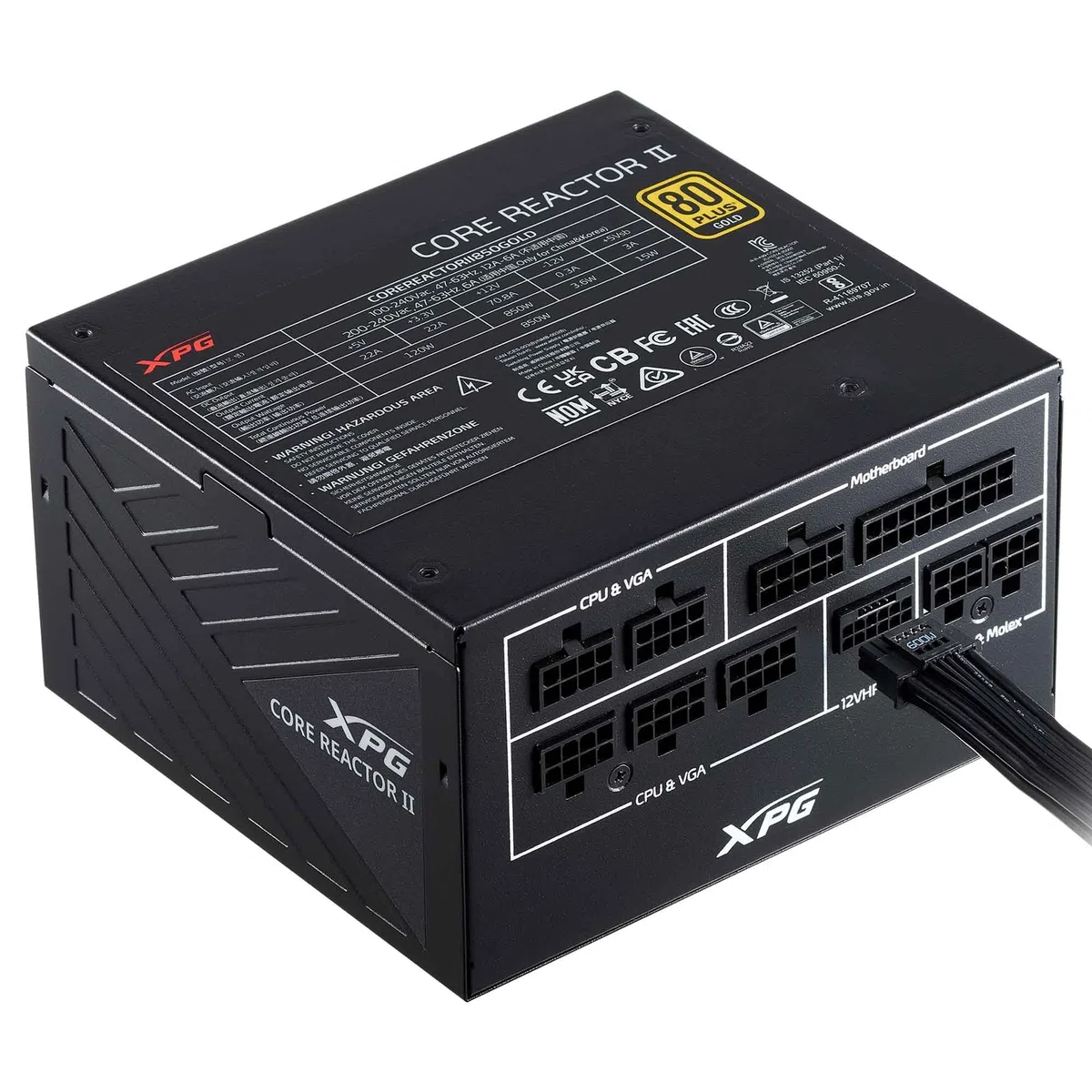 XPG COREREACTORII750G-BKCUS Alimentation PC 750W Core Reactor II 80 Plus Gold ATX Modulaire