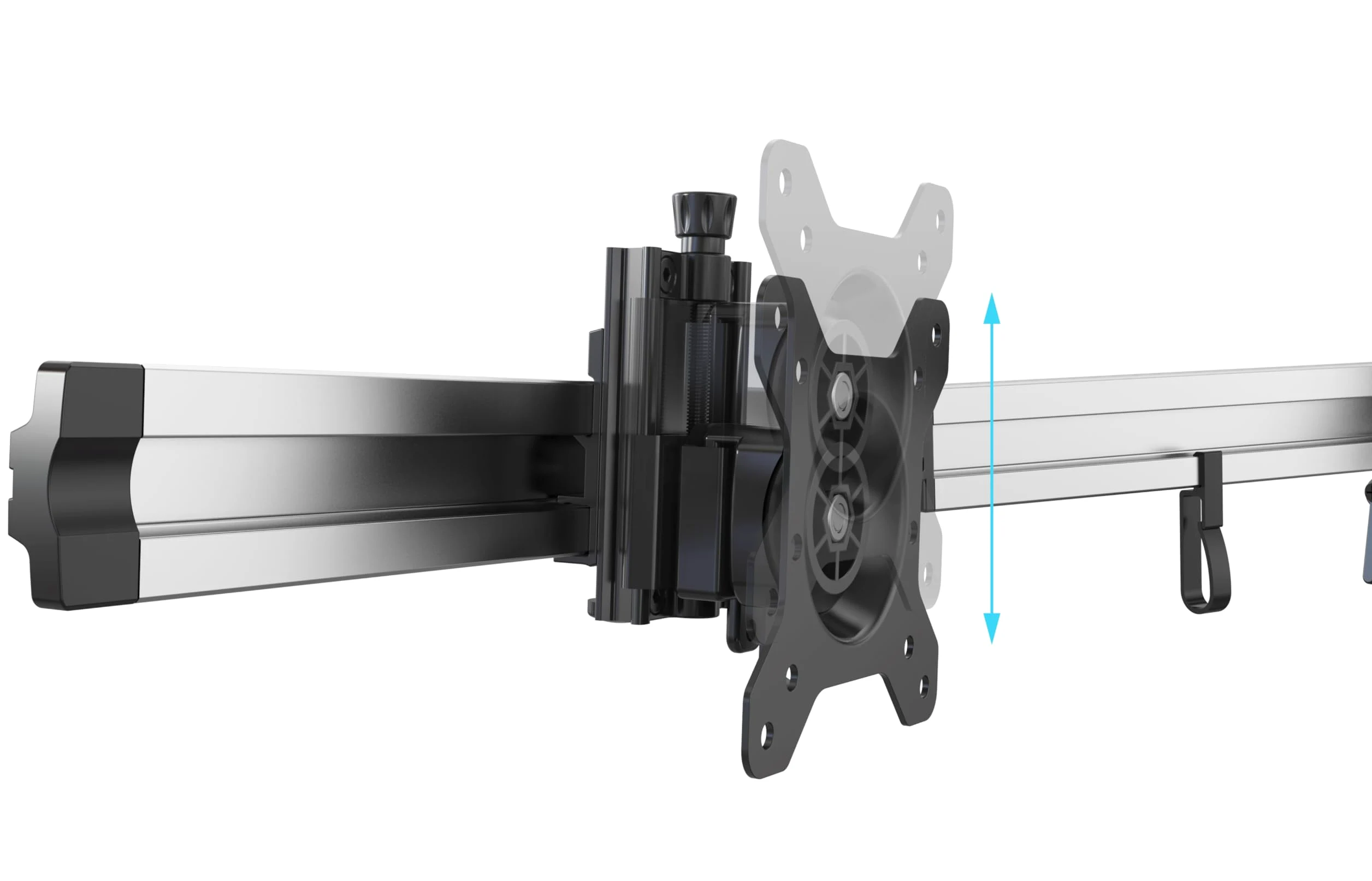 HFTEK Support de Bureau Table pour Trois moniteurs de 15" à 27" avec VESA 75/100 (MP230C-N)