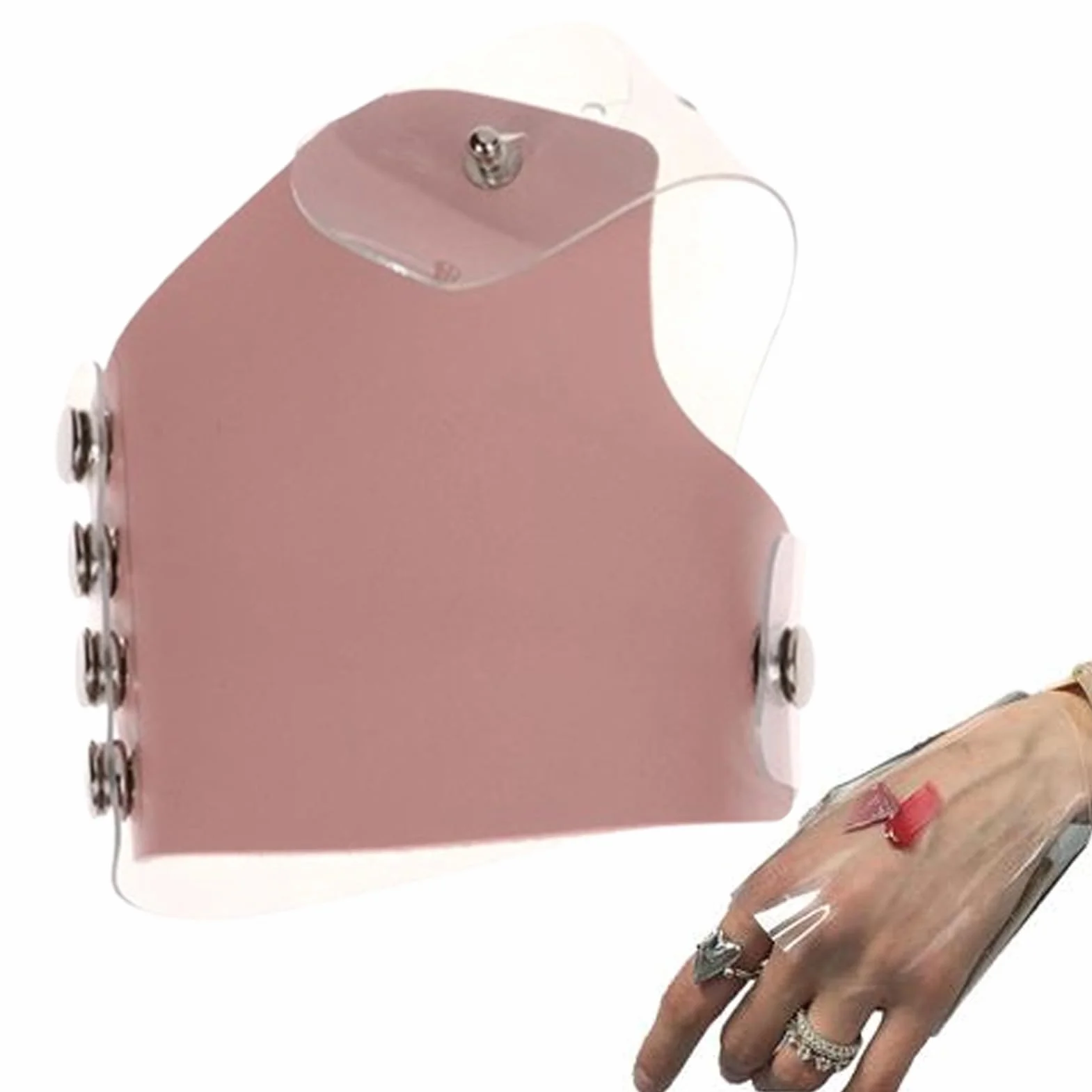 Palette de gants cosmétiques en cuir Mélangeur à main Outils beauté Kit accessoires maquillage