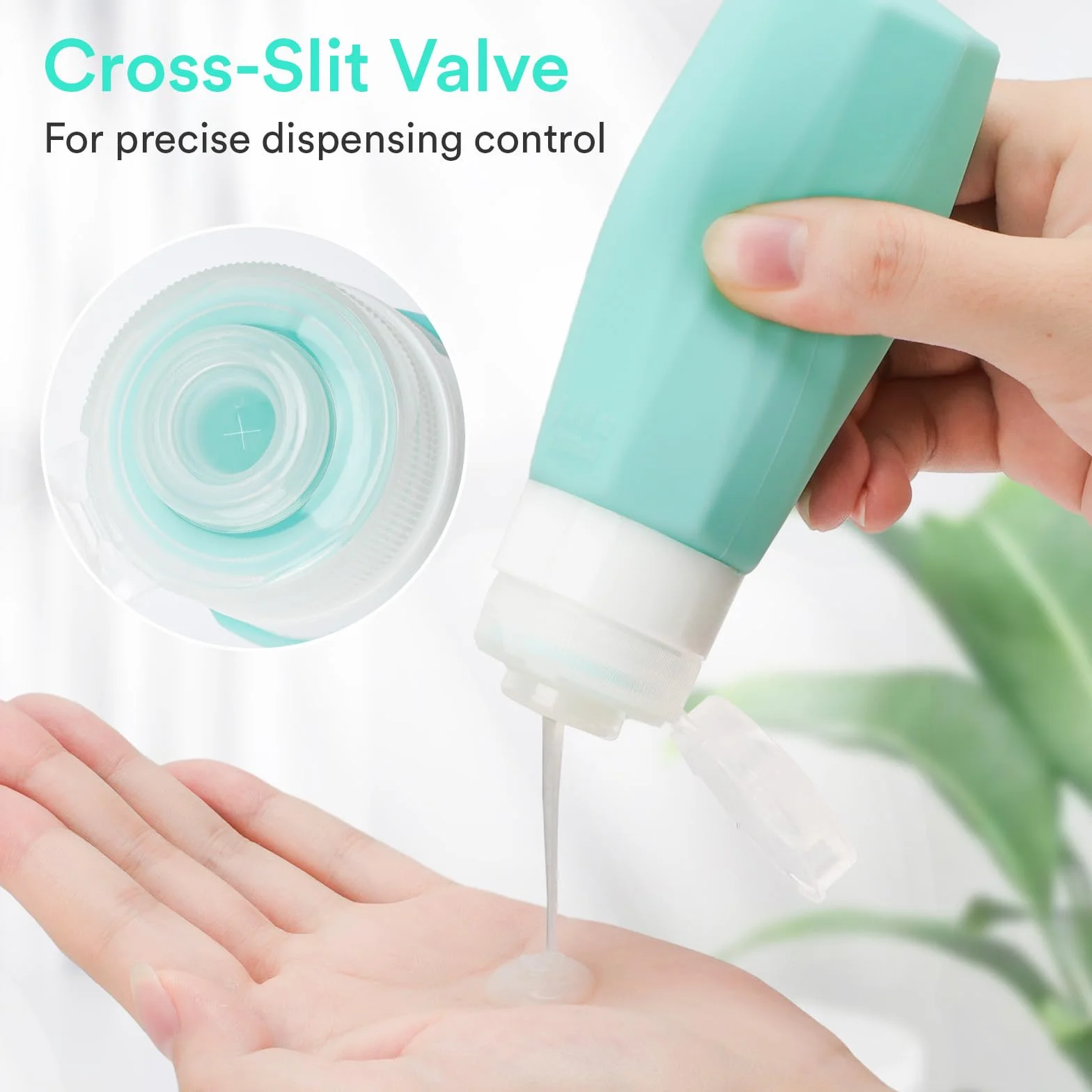 Alyvisun 5 Pièces Flacon Voyage en Silicone 100ml Anti-Fuite Rechargeable avec Sac de Rangement