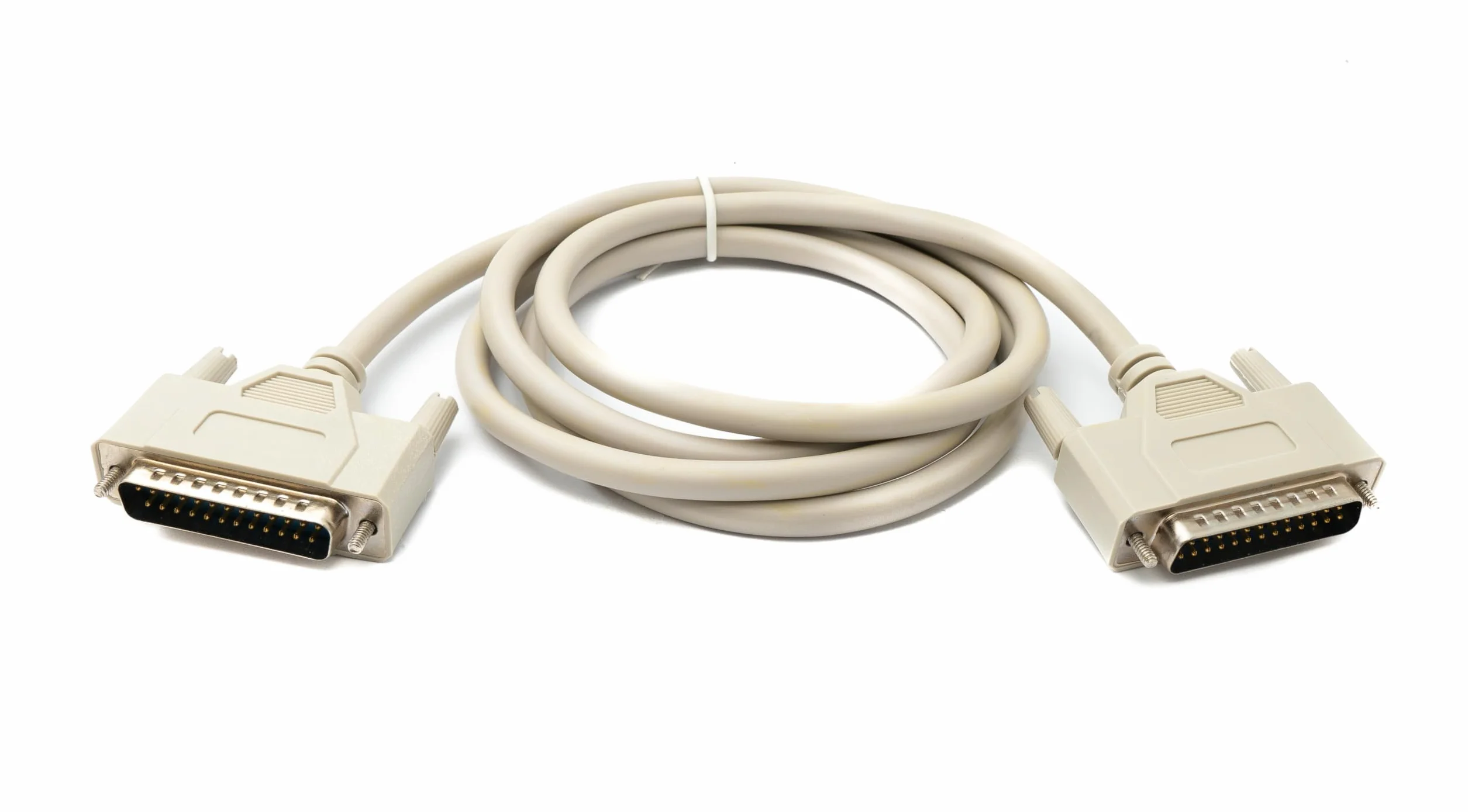 D Sub Cable null modem 150 cm 25 broches mâle vers mâle RS530 Gris