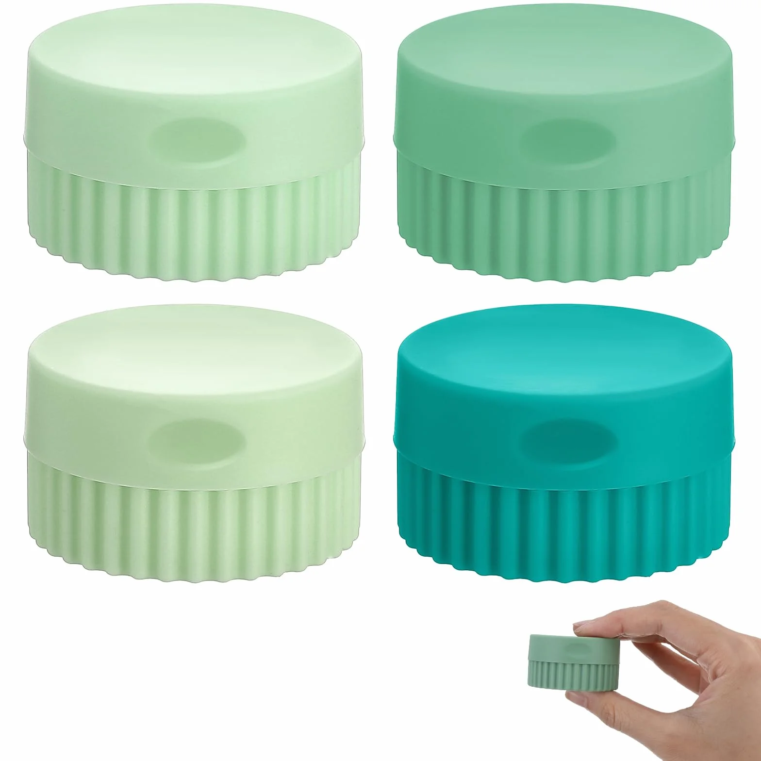 Boîtes cosmétiques rechargeables 20 ml en silicone anti-fuite lot de 4