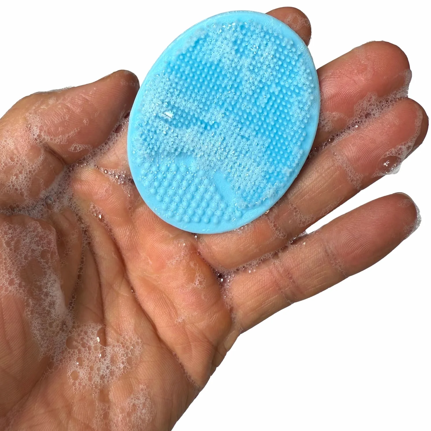 Brosse visage manuelle silicone exfoliante pour adulte bain cuir chevelu bébé massage Cradle Cap souple Bleu Rose Vert