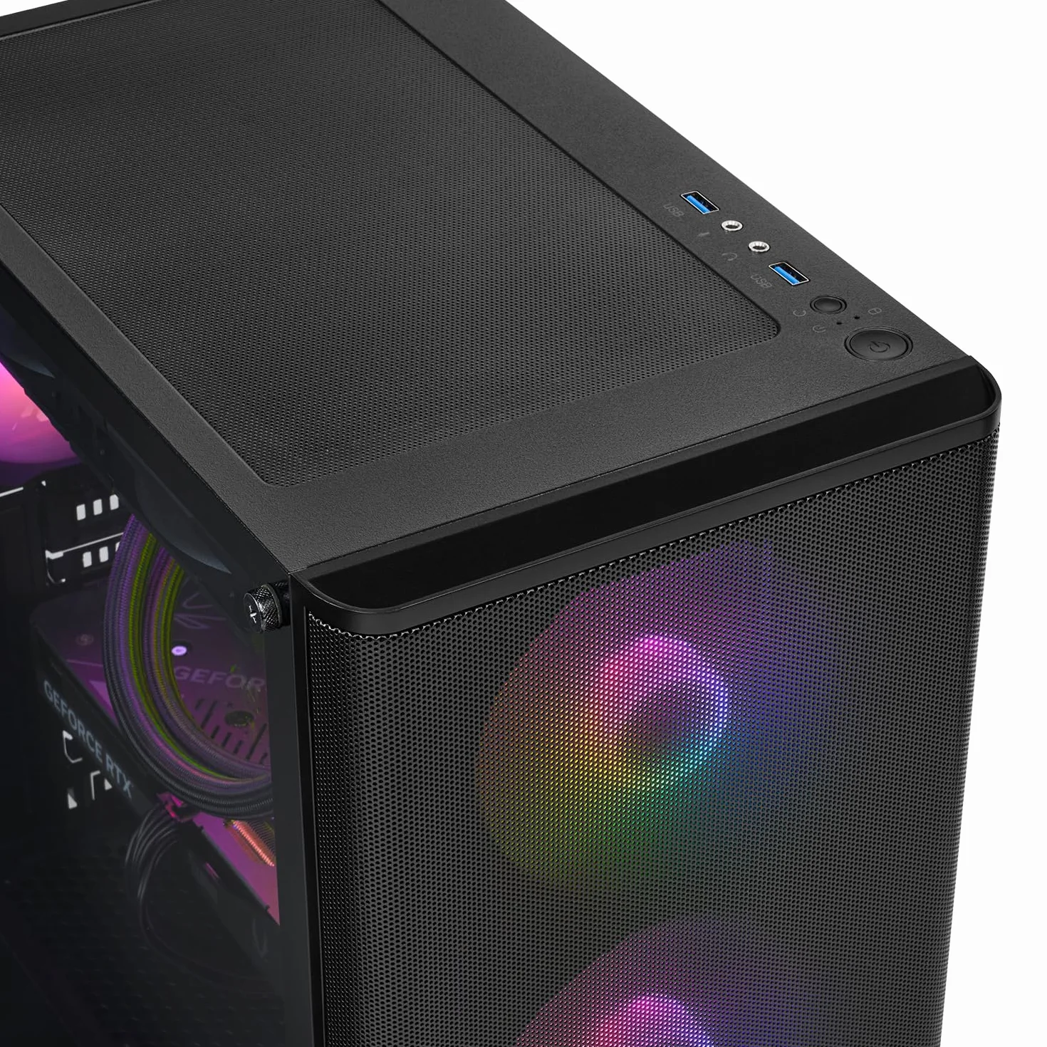 PC de jeu complet AMD 5700X, NVIDIA RTX 5060 8 Go, RAM DDR4 32 Go, SSD M.2 1 To, Windows 11 Pro, écran gamer 27" 100 Hz, casque, clavier, souris, Wi-Fi