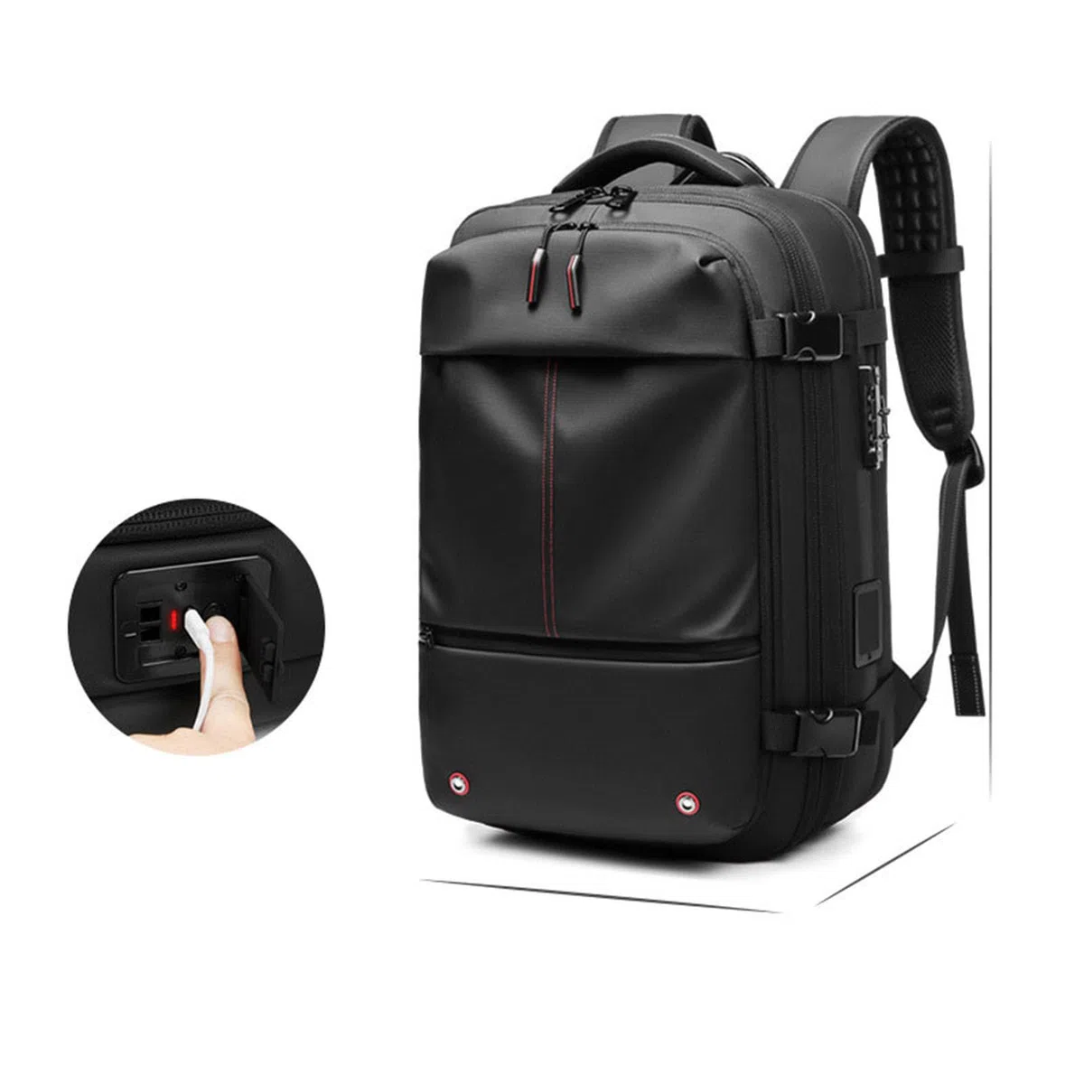 Générique Sac à dos de voyage sous vide pour homme, sacoche multifonctionnelle pour ordinateur, sac de compression sous vide, sac à dos grande capacité en TPU (BK2, One Size)