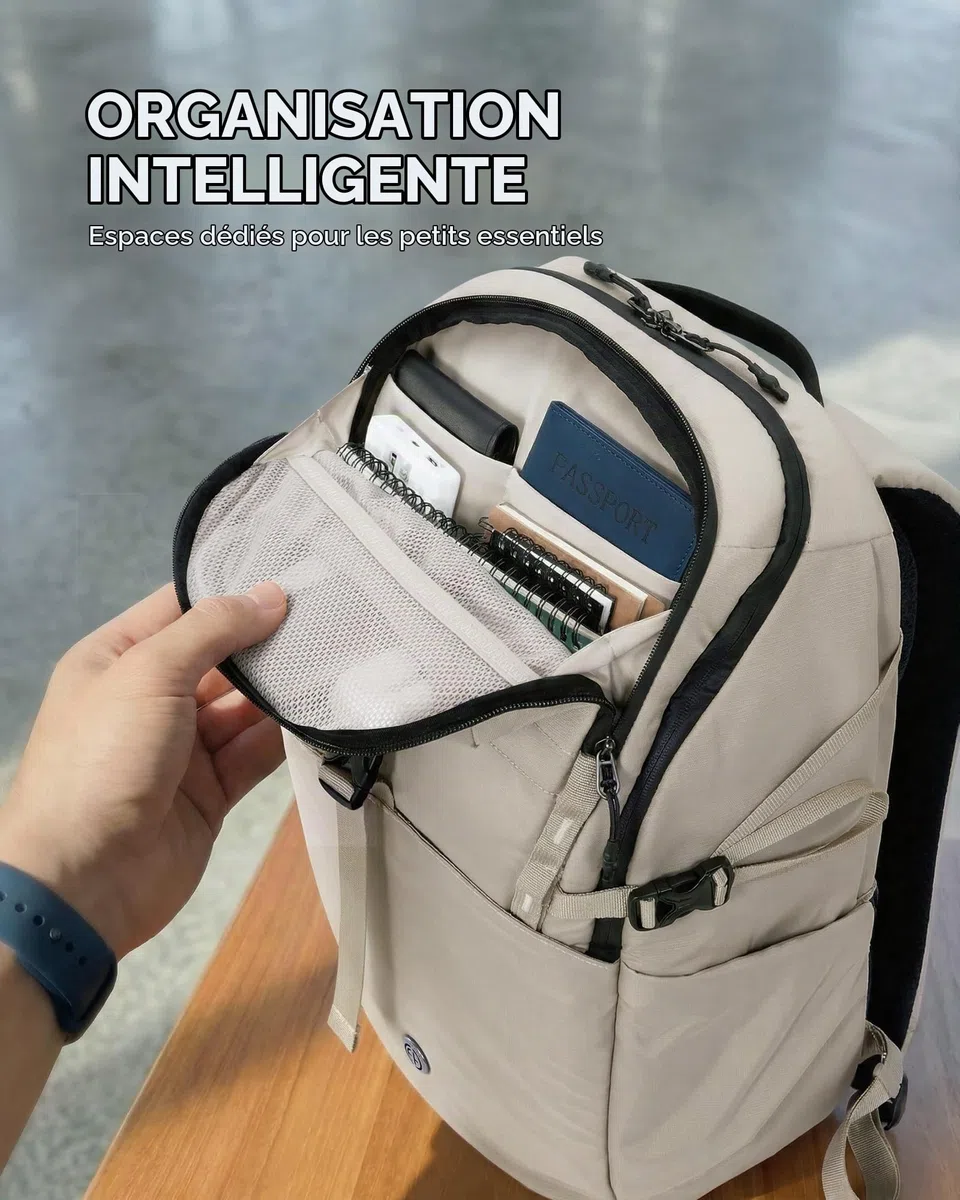 Tolaccea Sac à Dos Voyage Cabine Avion 30L Ordinateur Portable 15,6"