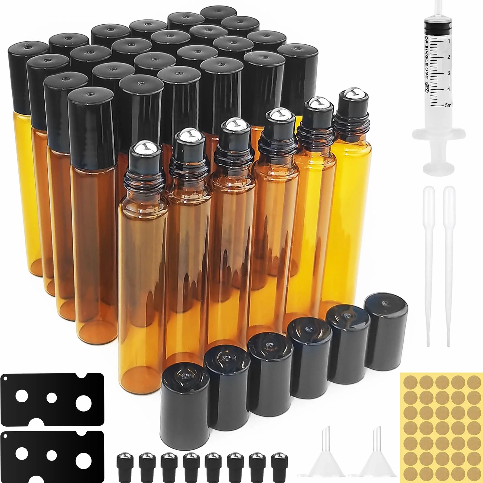 Bouteille Flacon Roll On Vide 10ml 30 Pièces Huiles Essentielles Aromathérapie Parfum