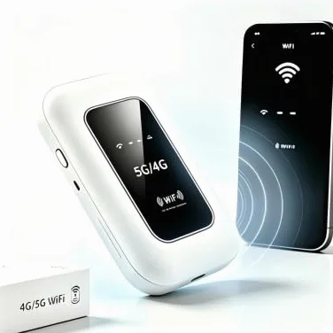 Routeur WiFi Portable 4G/5G WiFi6 300Mbps Débloqué, Modem Poche Compatible Opérateurs FR/EU, Connexion Jusqu'à 30 Appareils, Batterie Longue Durée Voyage Camping Caravan sans Frais d'Itinérance