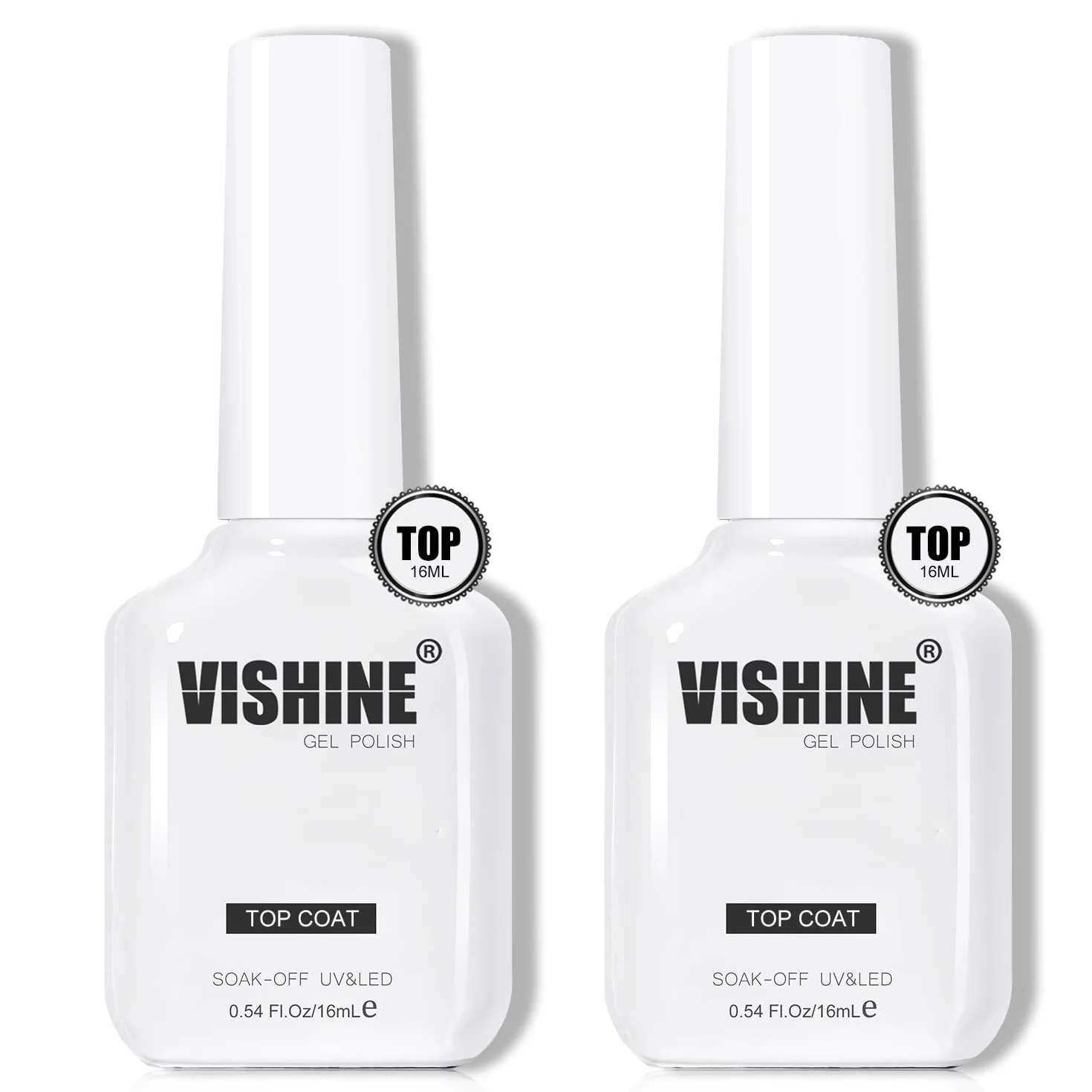 Vishine 16ml No Wipe Top Coat Vernis Semi-Permanent UV Gel Soak Off LED