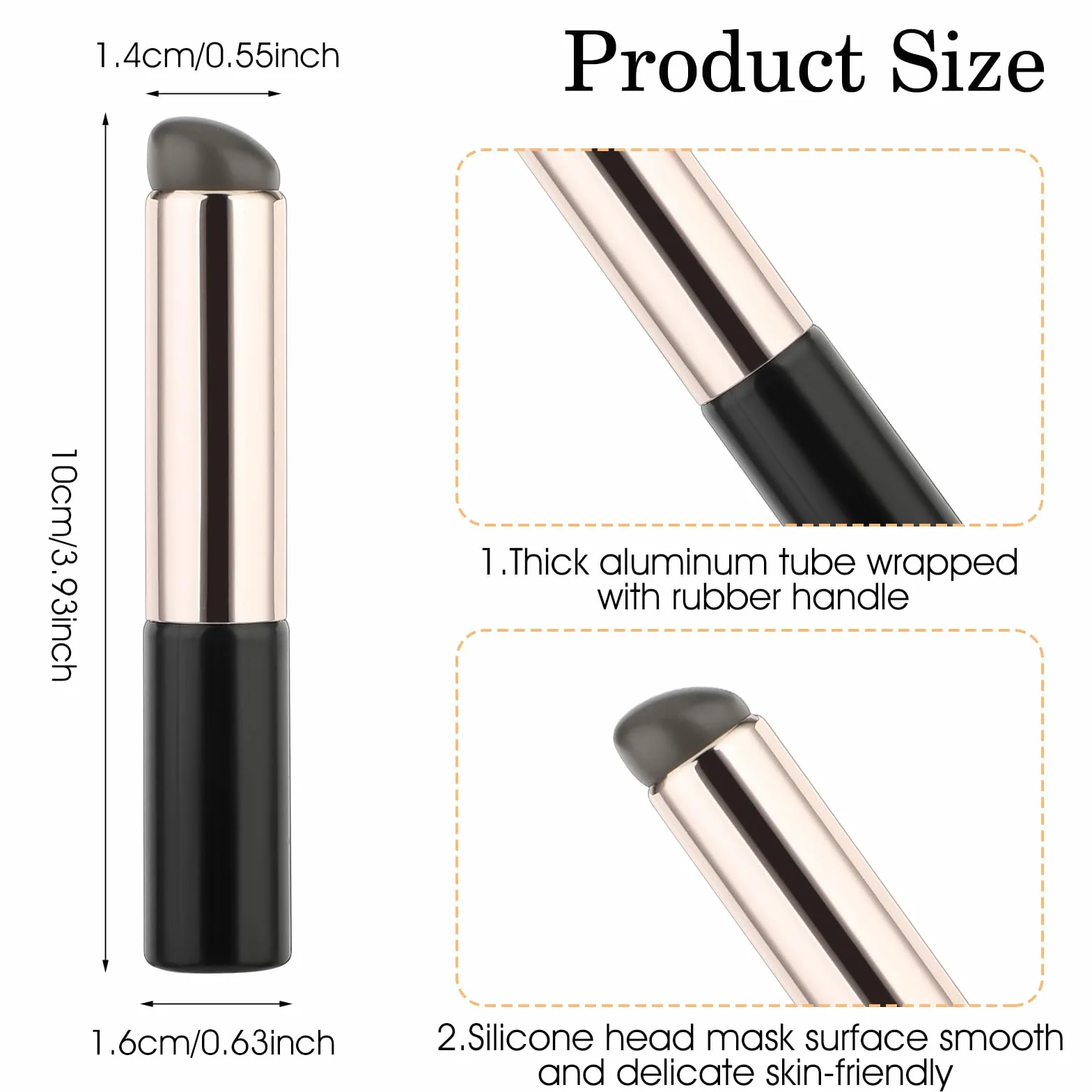 Amabro Lot de 2 pinceaux de maquillage en silicone réutilisables pour gloss à lèvres
