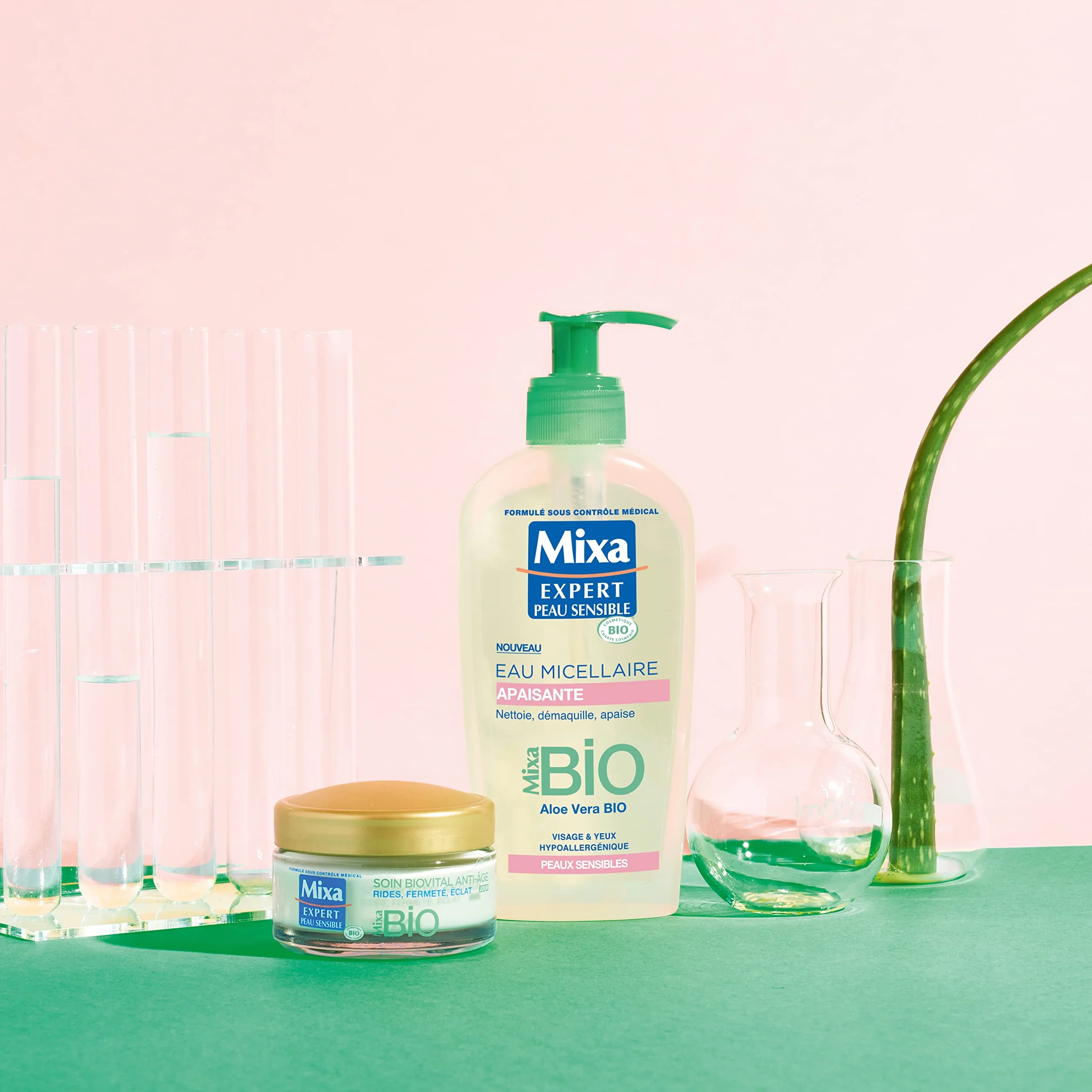 Mixa BIO Eau Nettoyante Démaquillante Peau Sensible 200 ml