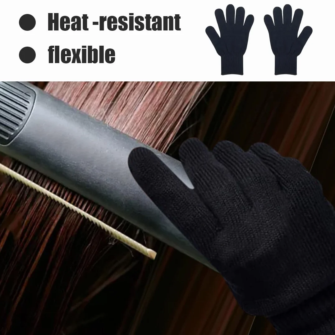 Gants Professionnels Résistants À La Chaleur Pour Coiffure, Fer À Friser, Paire