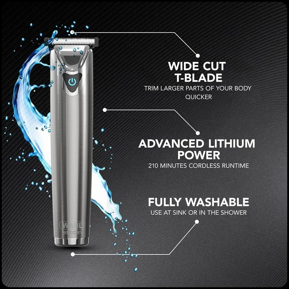 Wahl Multigroomer tondeuse barbe cheveux homme sans fil lavable acier inoxydable
