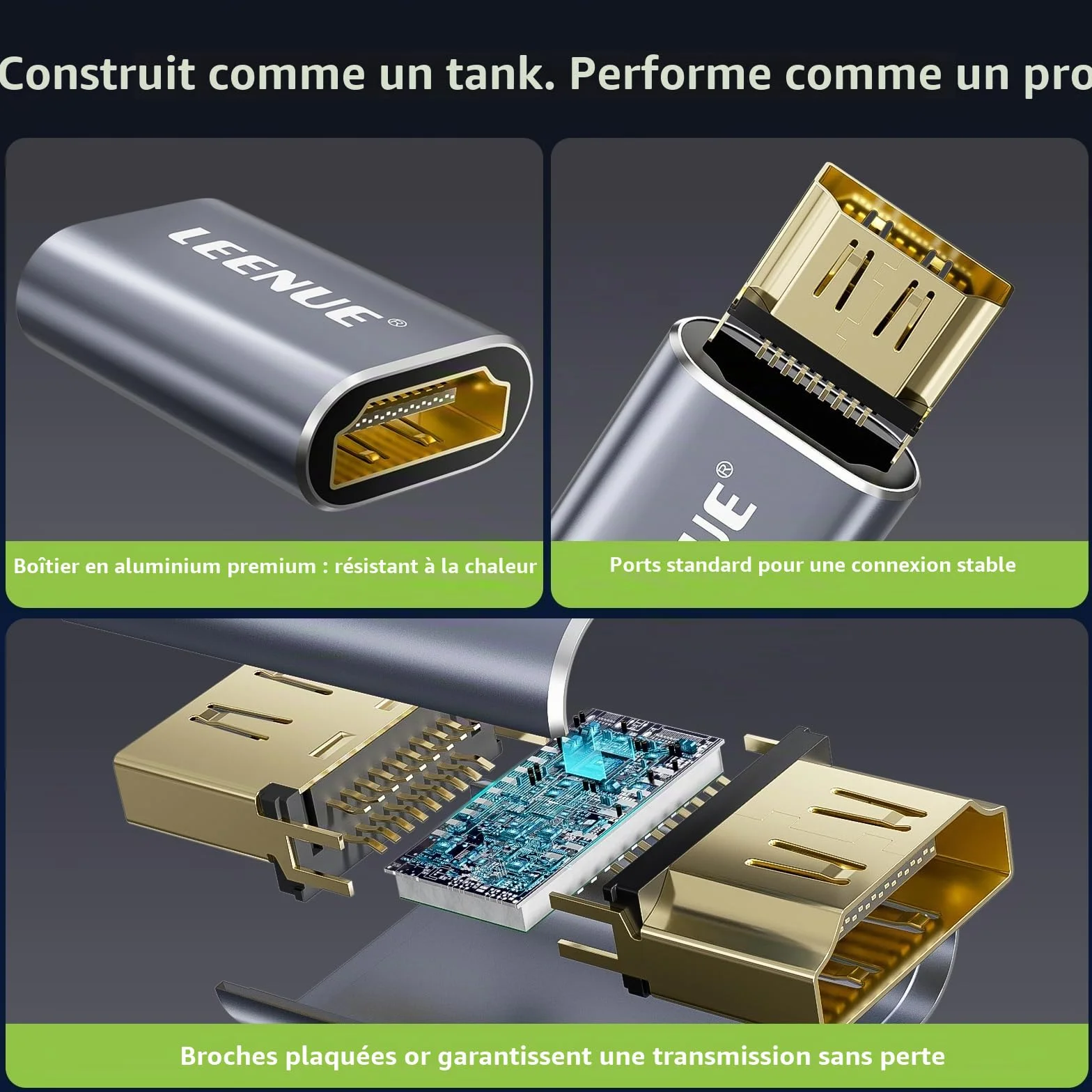 Adaptateur Rallonge HDMI 2.1 Connecteur Femelle vers Femelle 8K@60Hz 4K@120Hz UHD HDR eARC