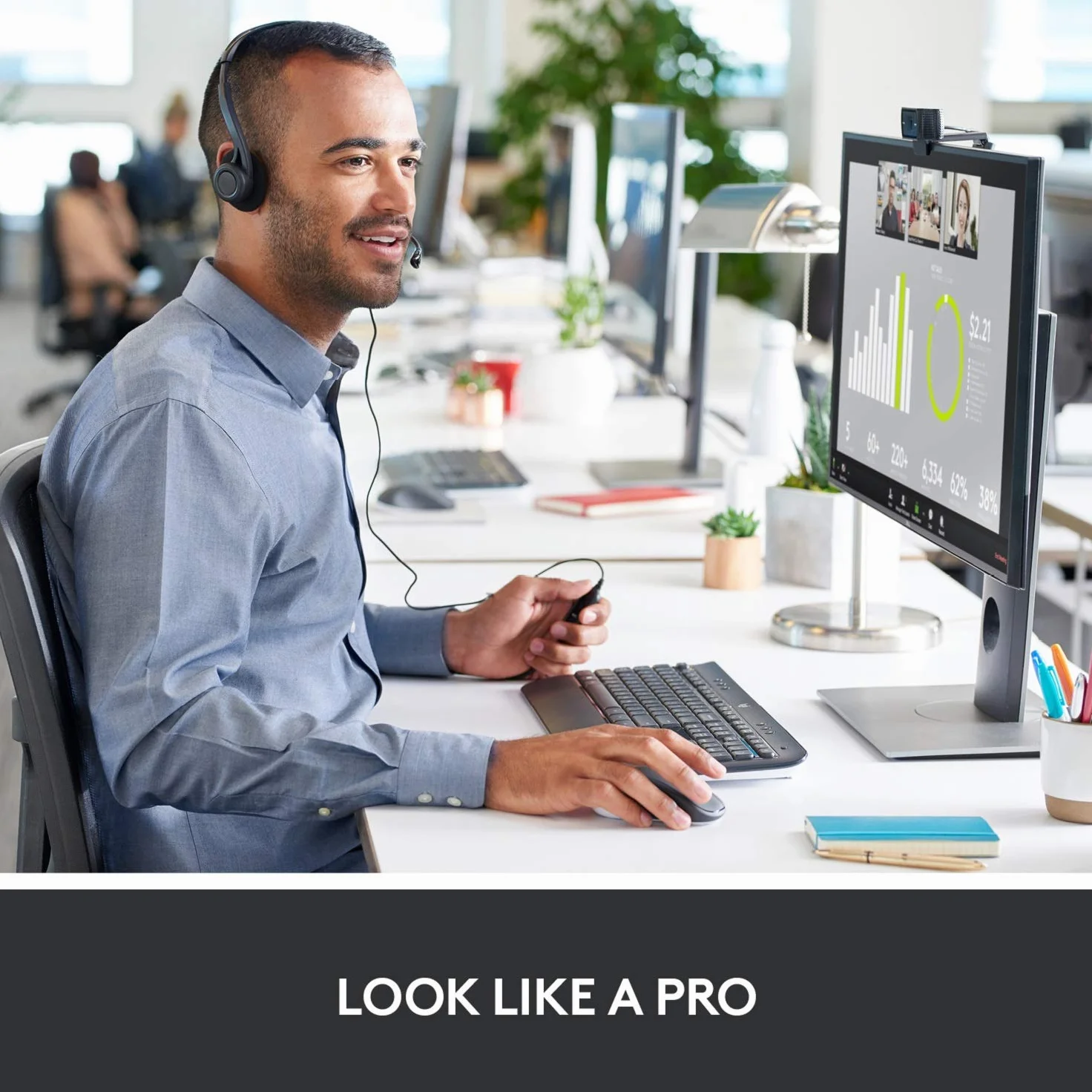 Logitech Webcam C920 HD Pro Full HD 1080p, double micro stéréo, noir (renouvelée)
