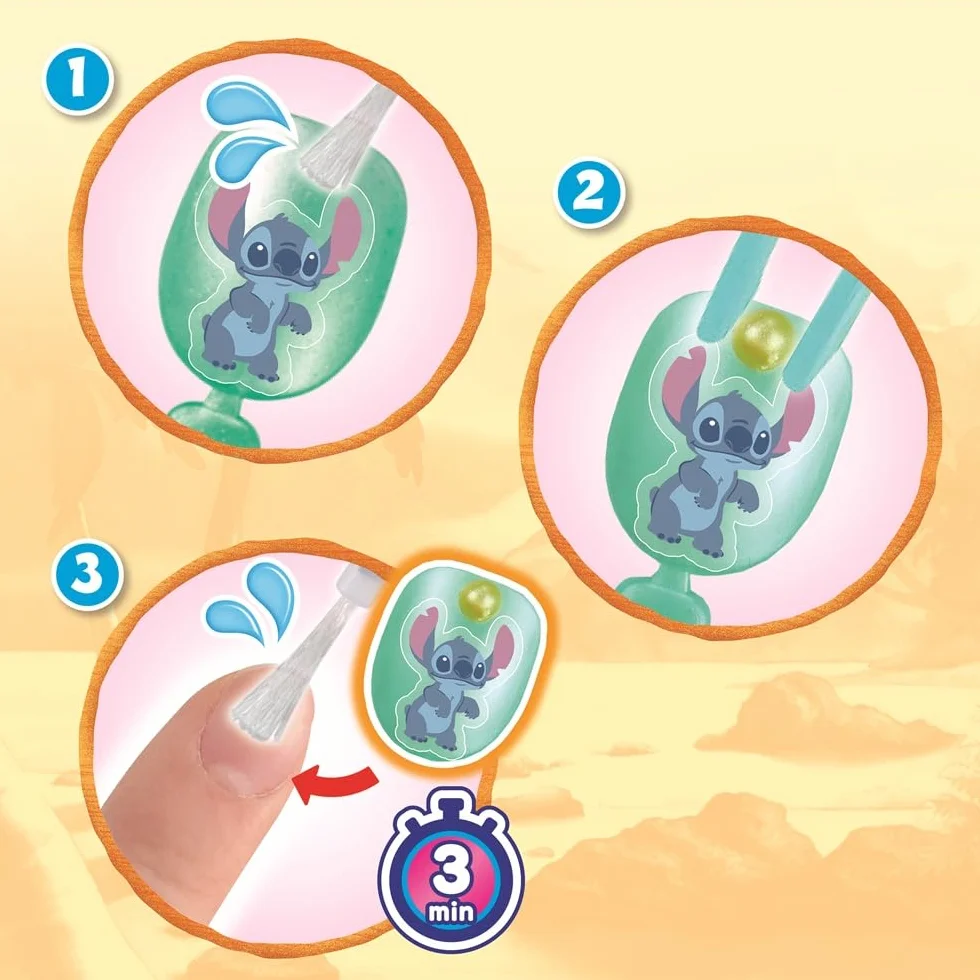 Aquabeads Nail Studio Kit de manucure Stitch pour Enfants 4 Ans et +
