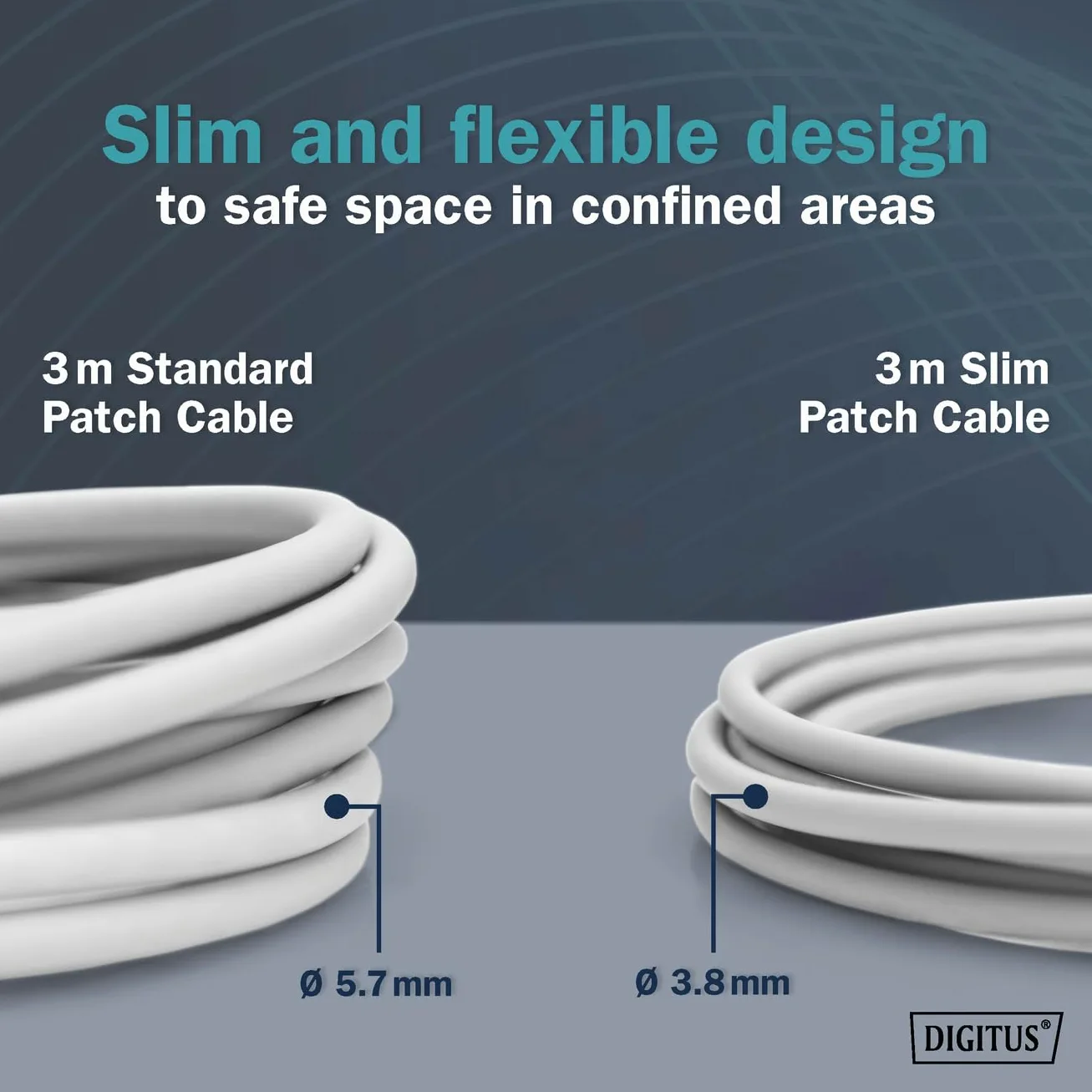 DIGITUS Câble LAN Cat 6A – 3 m – 10 pièces – Slim – F/FTP – Gris | 10 Gbit/s – Blindé – PoE+ – AWG 32/7 – LSZH – Câble réseau RJ45 – Compatible Cat 6 et Cat 7
