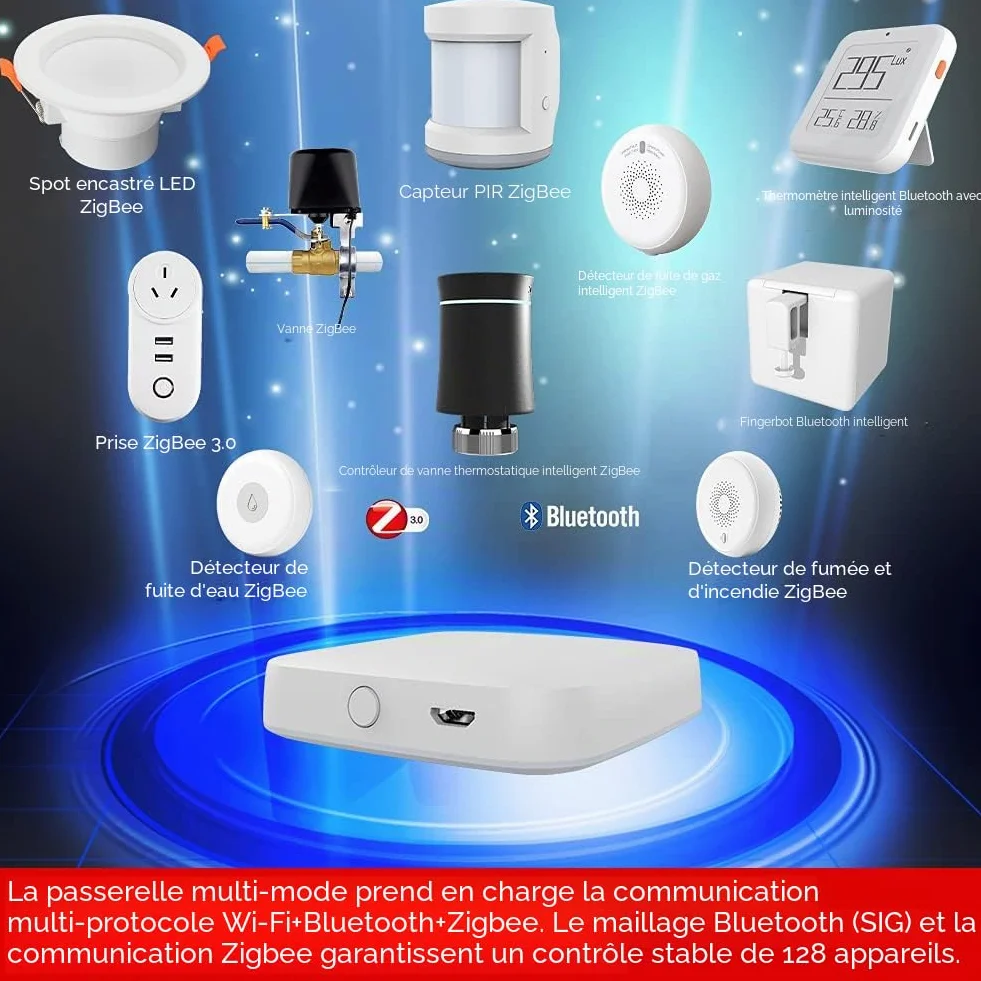 MOES Tuya ZigBee BLE Multi-Mode Gateway WiFi Mesh Hub Smart Home