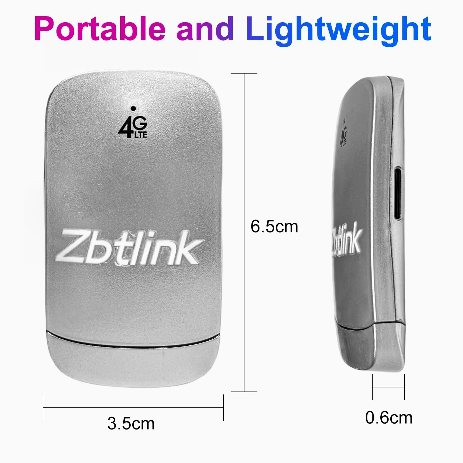 Dongle 4G LTE USB-C, point d'accès mobile portable, terminal de données 4G, mini modem routeur cellulaire avec fente pour carte SIM, Plug and Play, débloqué