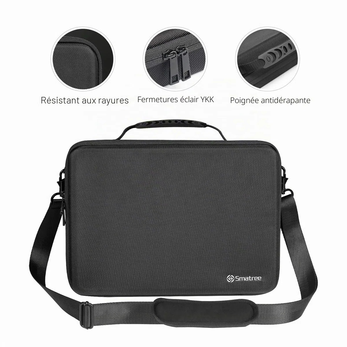 Smatree Étui Rigidepour Ordinateur Portable, Sacoche de Transport pour 13-13,3 pouces MacBook Pro/ MacBook Air/ 13,5" Surface Laptop 4/3/2, Sac à Bandoulière
