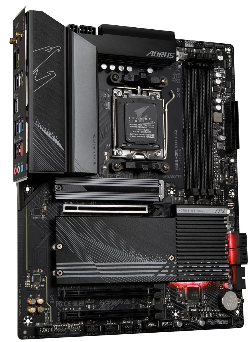 Gigabyte B650 AORUS Elite AX (AM5/ LGA 1718/ AMD B650/ ATX/Garantie 5 ans/ DDR5/ M.2/ PCIe 5.0/ USB 3.2 Gen2X2 Type-C/WiFi 6E/2.5GbE LAN/Q-Flash Plus/EZ-Latch/Gaming Carte mère)