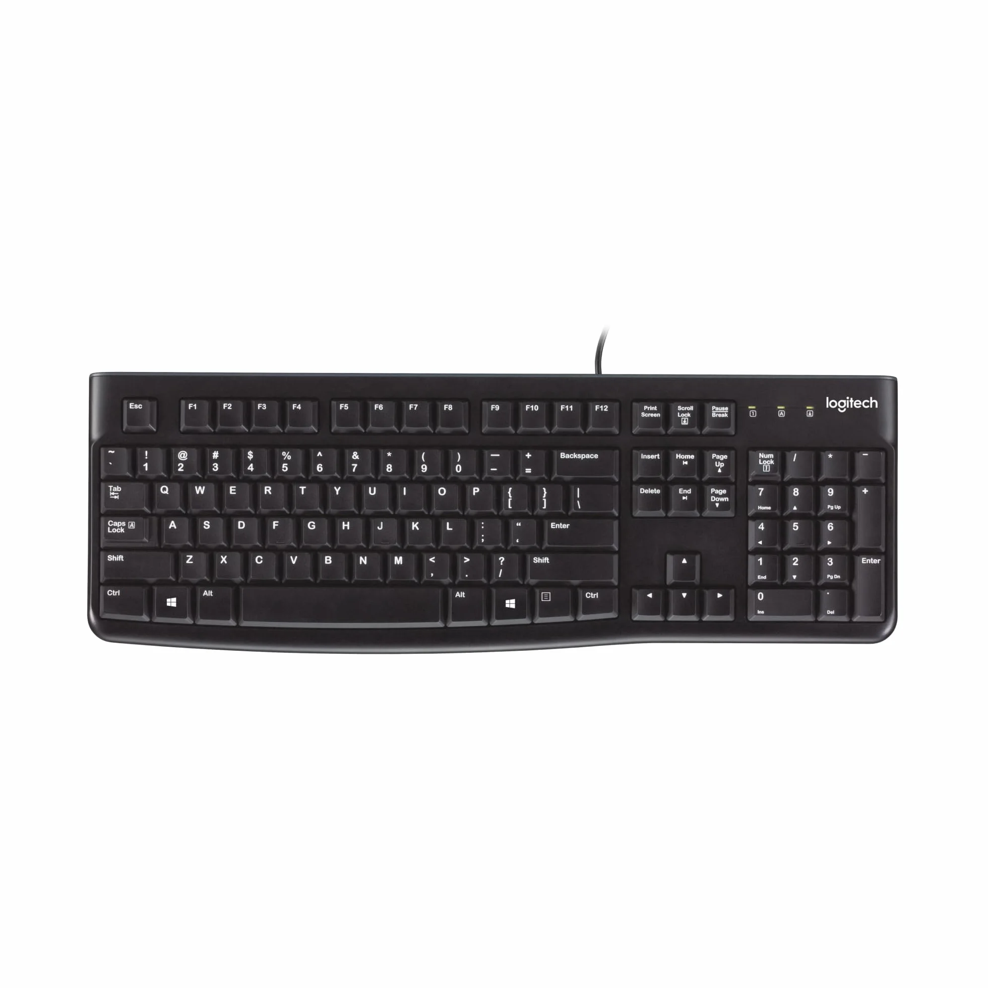 Logitech K120 Clavier Filaire USB AZERTY Noir Résistant Eclaboussures