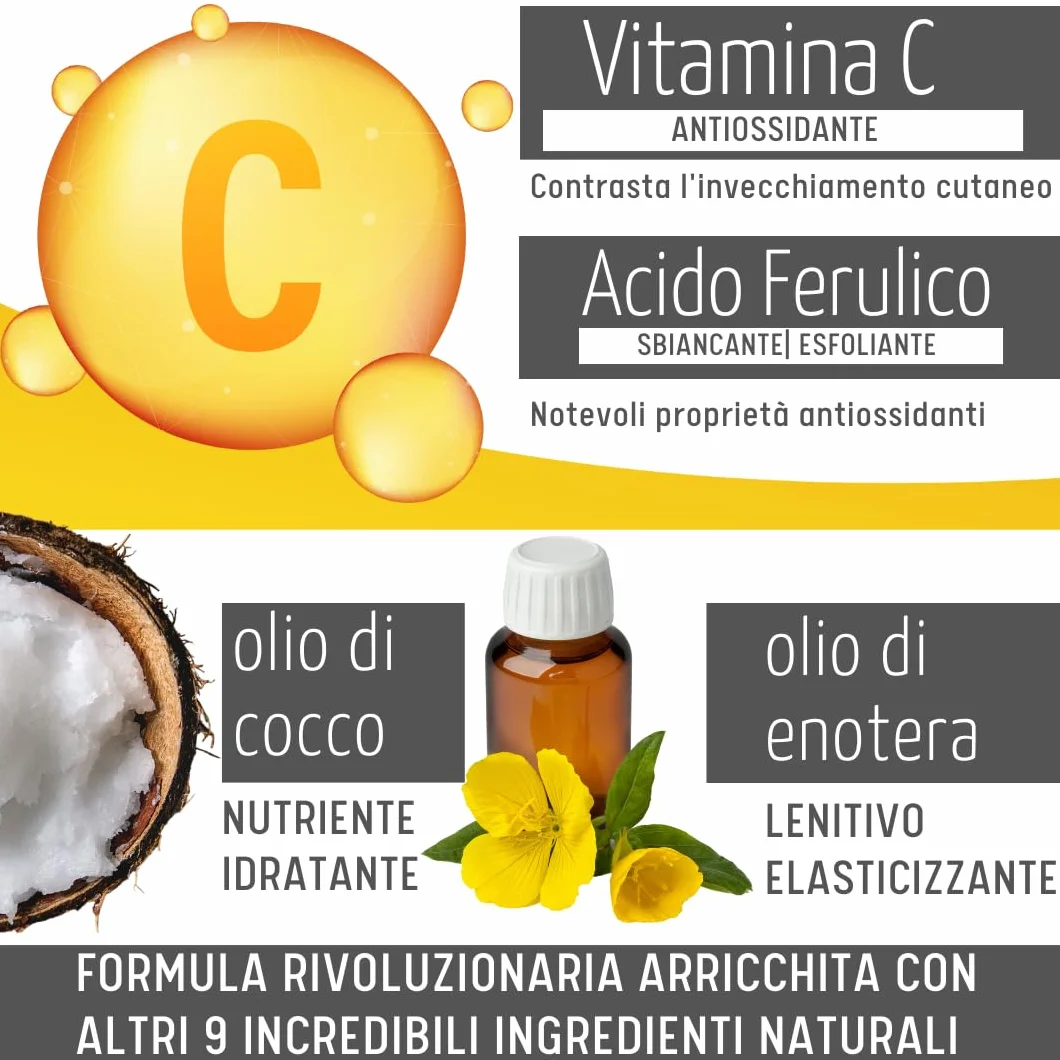 Baume Démaquillant Visage et Yeux Vitamine C Huile de Coco Acide Férulique 100 ml Airless