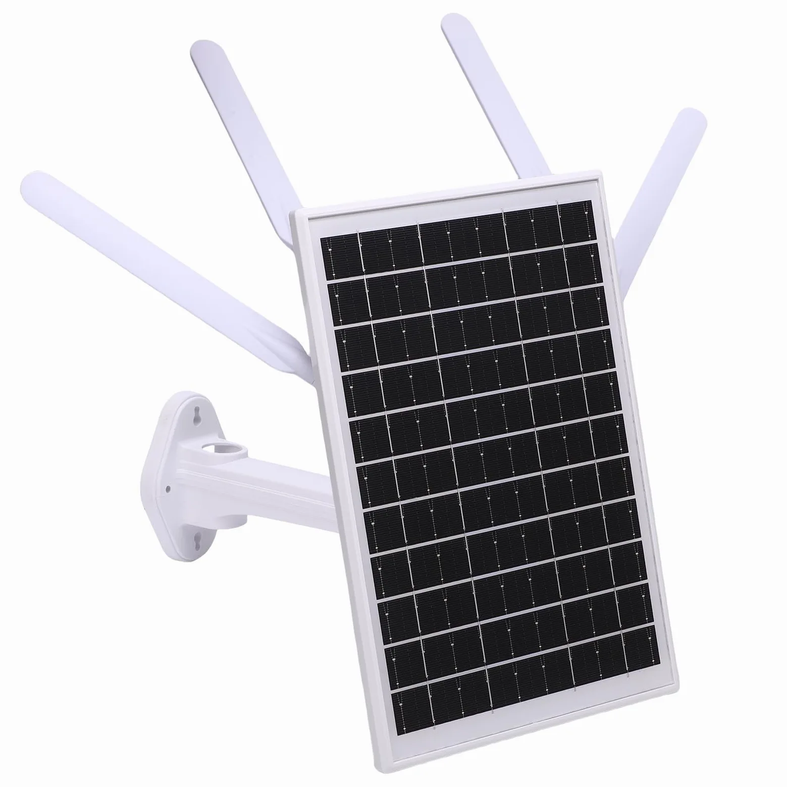 Acouto Modem Modem Router, 12W Pannel, 18000mAh Battery, IP66 IP66 WiFi en Plein Air pour Le Camping et Le Routeur Moderne Solar Solar 4G à énergie RV 4G (Antennes Blanches)