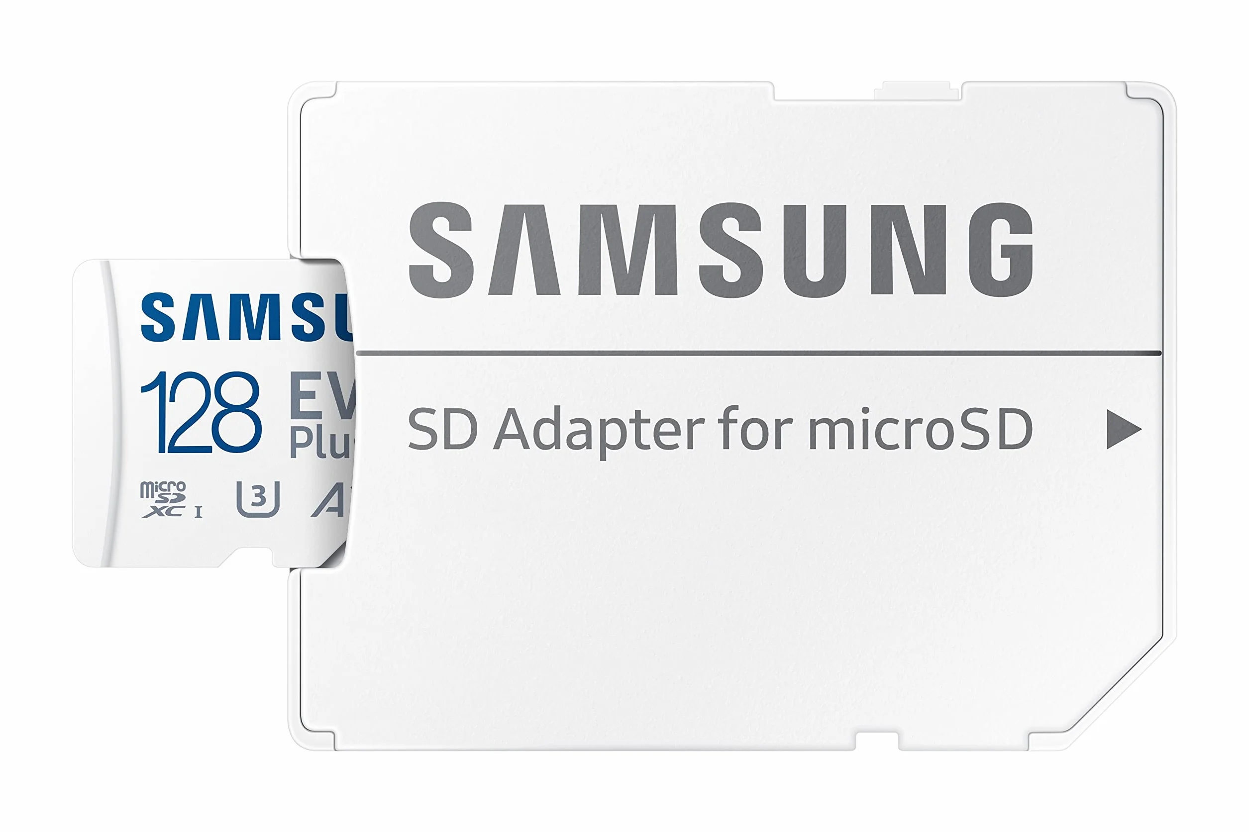 Samsung Carte mémoire microSD Evo Plus 128 Go SDXC U3 Classe 10 A2 130 Mo/s avec Adaptateur